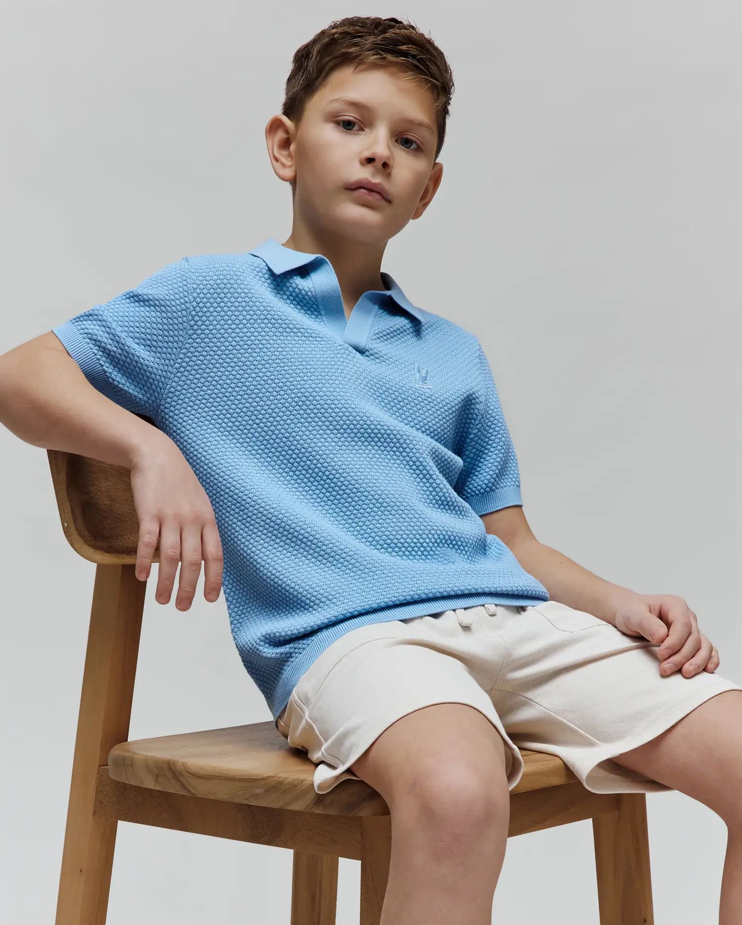 KIDS DEVON BUBBLE STITCH KNIT POLO - KT0100093 - Image 3