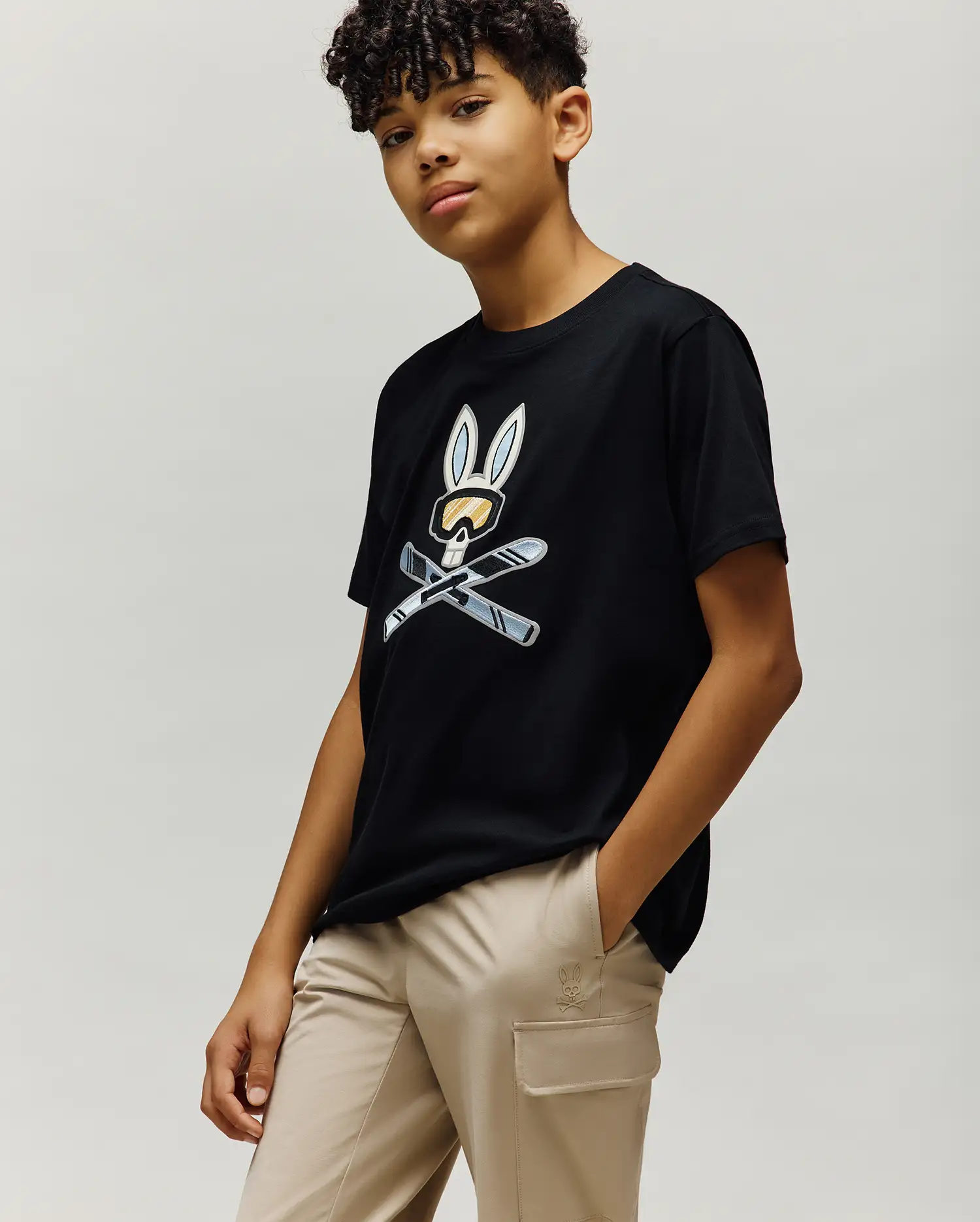 KIDS INDIGO BUNNY GRAPHIC TEE - KT0200106 - Image 2