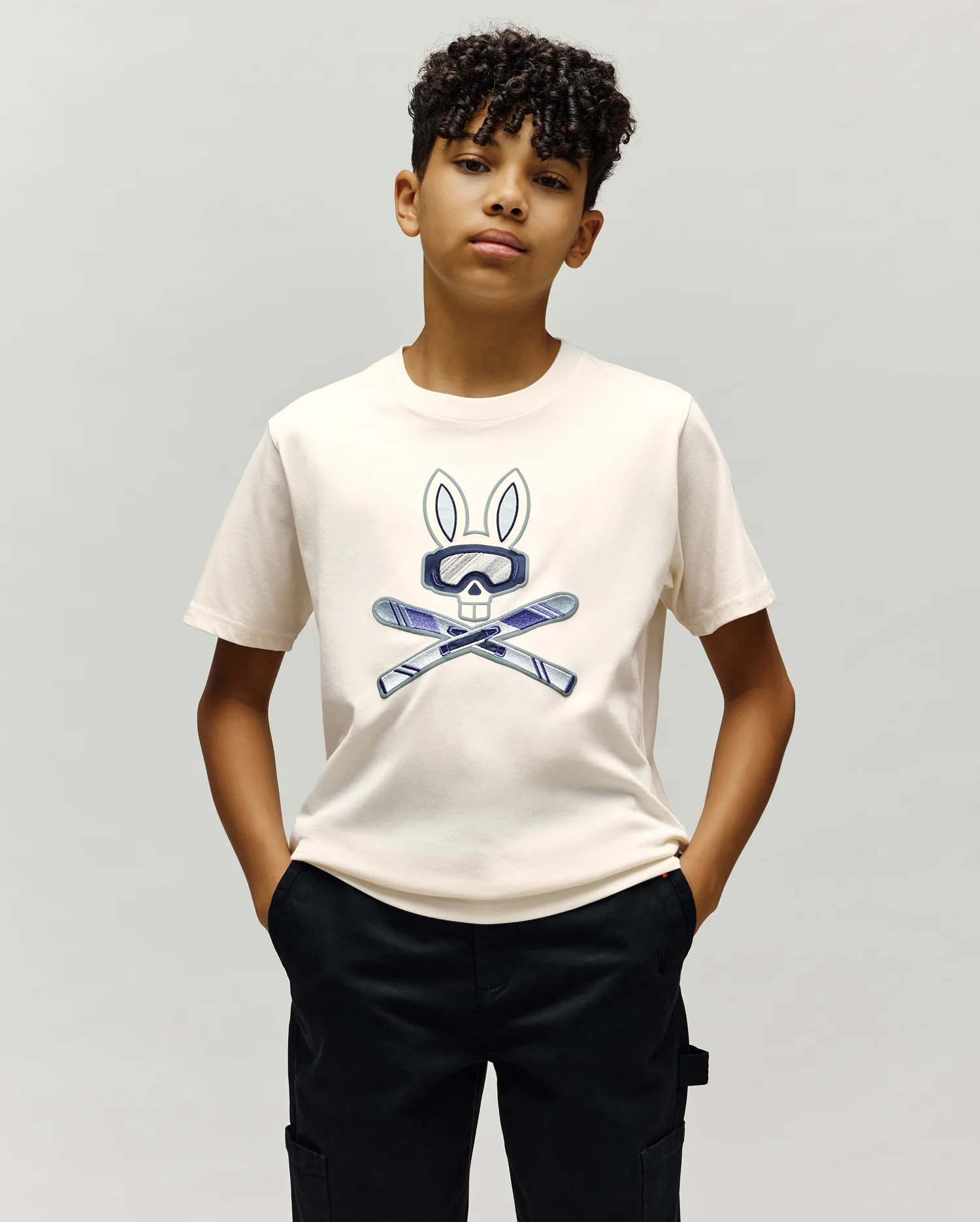 KIDS INDIGO BUNNY GRAPHIC TEE - KT0200106 - Image 2