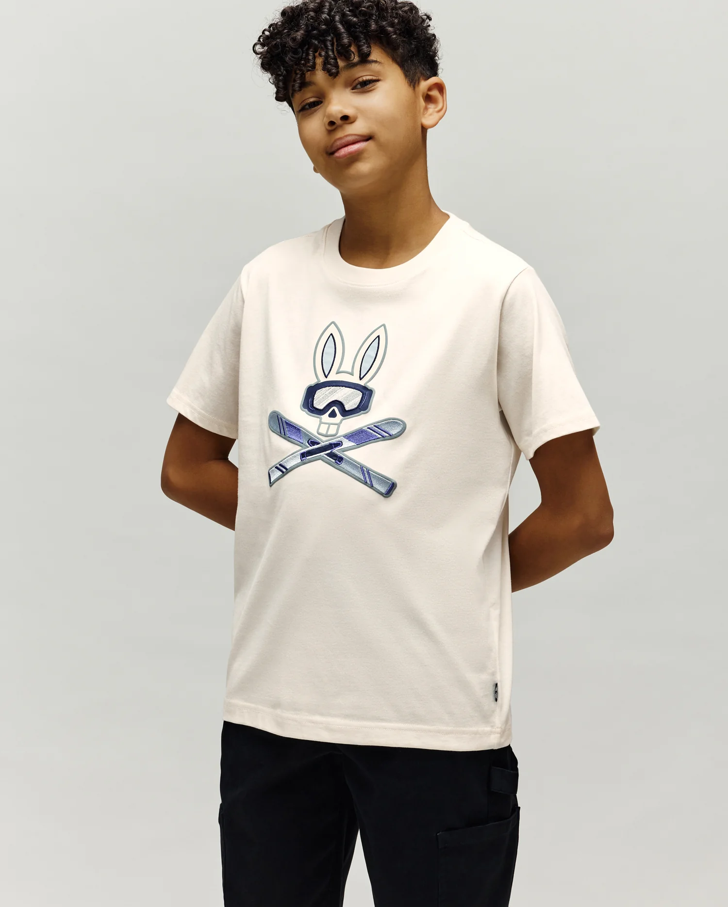 KIDS INDIGO BUNNY GRAPHIC TEE - KT0200106 - Image 3