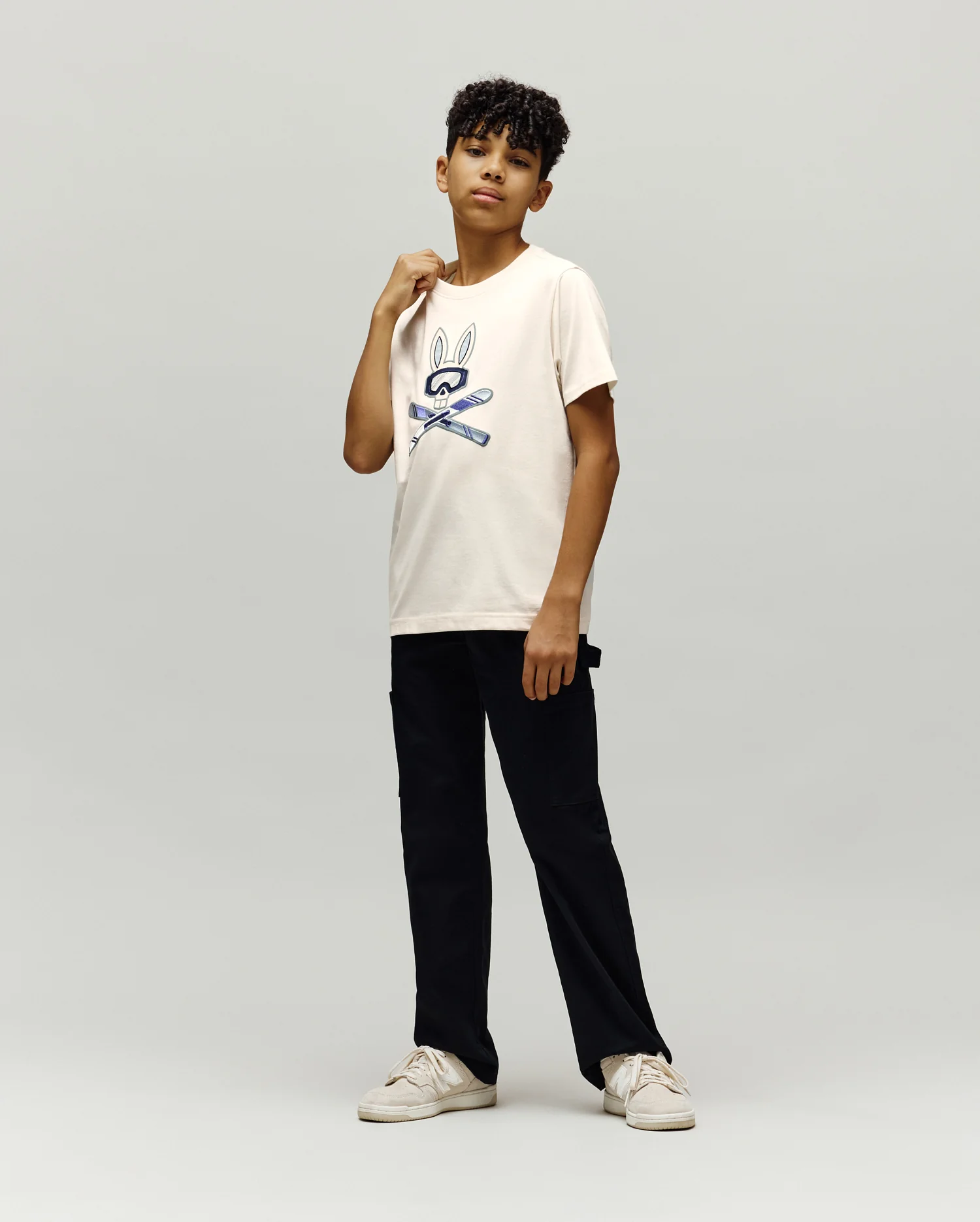 KIDS INDIGO BUNNY GRAPHIC TEE - KT0200106 - Image 5