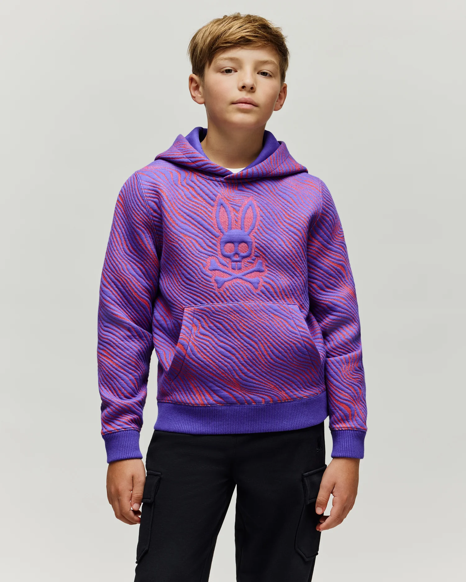 KIDS KENDRICK DOUBLE KNIT JACQUARD TEXTURED HOODIE - KT0500030 - Image 3