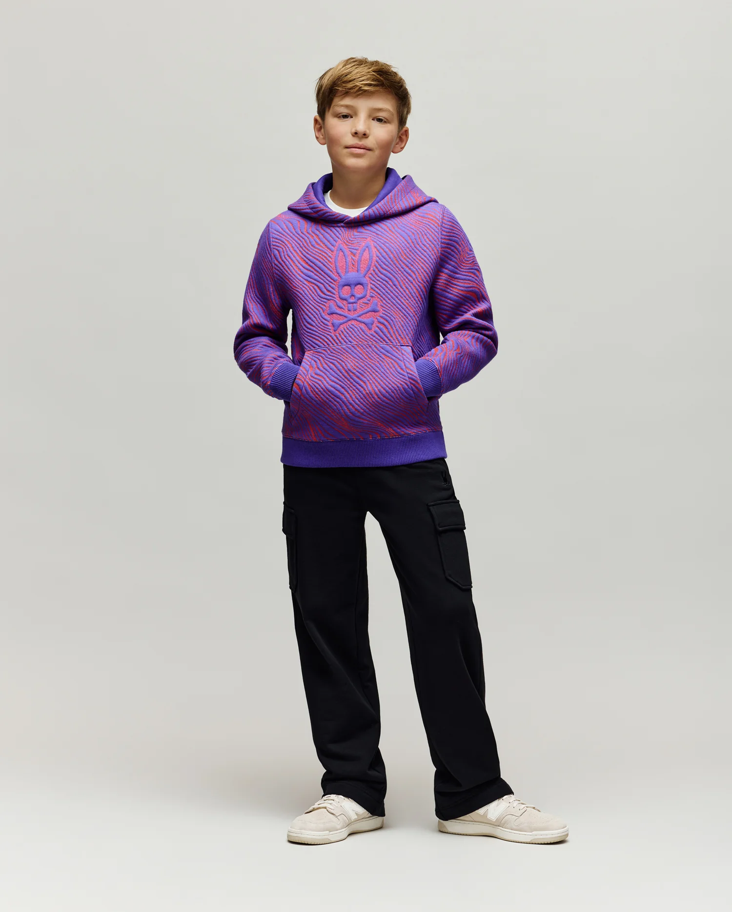 KIDS KENDRICK DOUBLE KNIT JACQUARD TEXTURED HOODIE - KT0500030 - Image 4