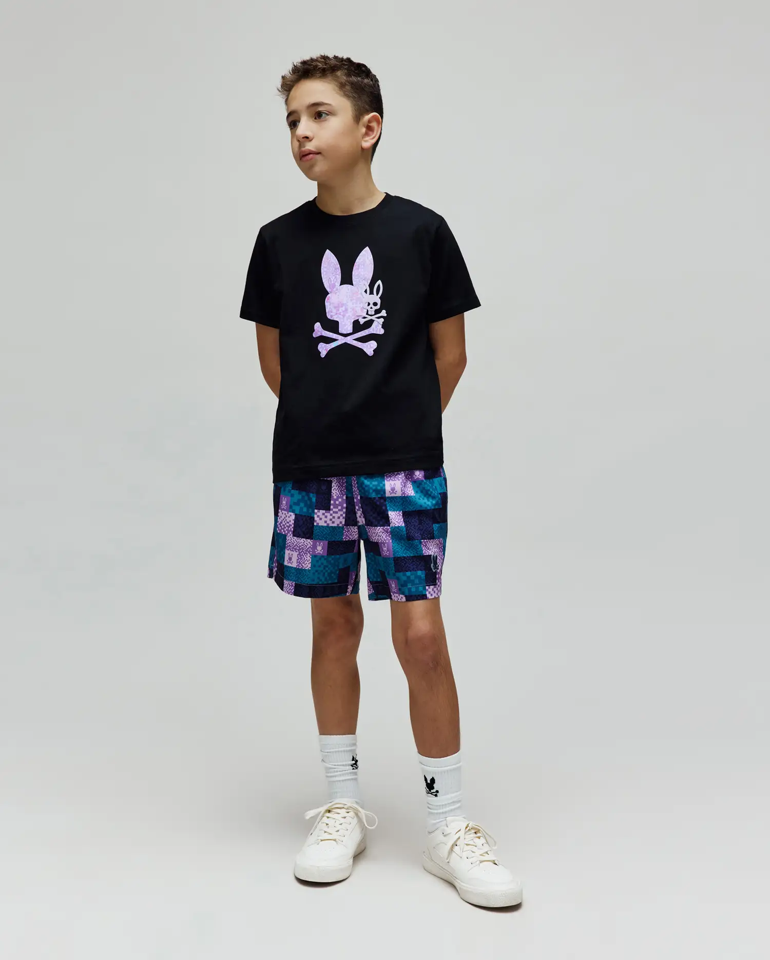 KIDS OLIVIER ALL OVER BUNNY SWIM TRUNK 6" - KB1000031 - Image 4