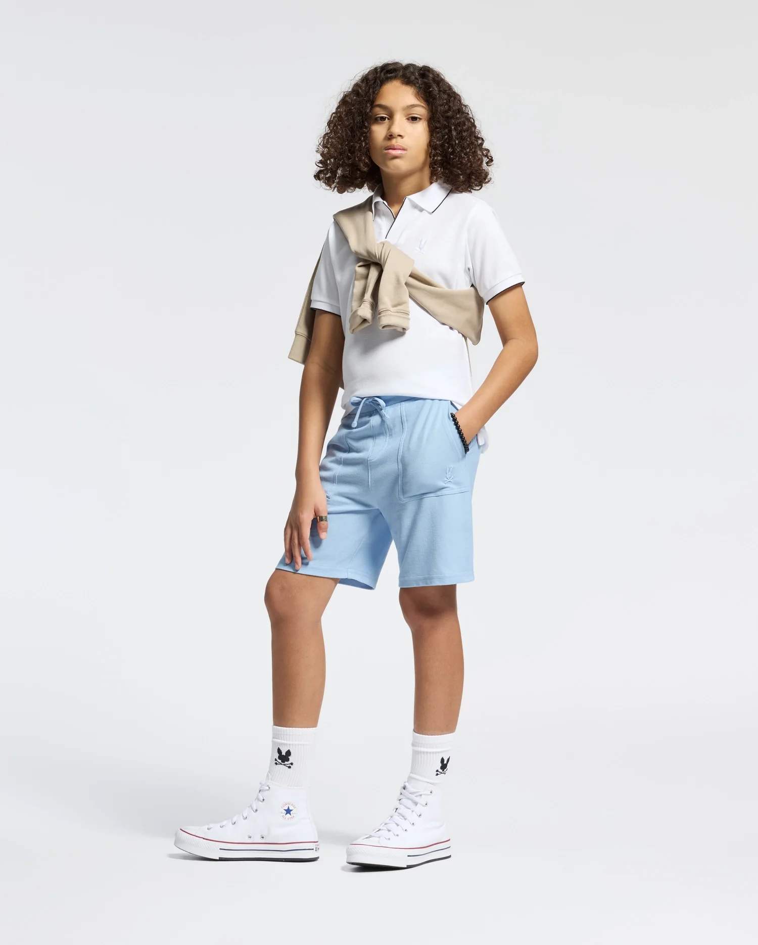 KIDS TAYLOR LIGHT PIQUE SWEATSHORT 3 3/4"- 7 3/8" - B0R344F200 - Image 6