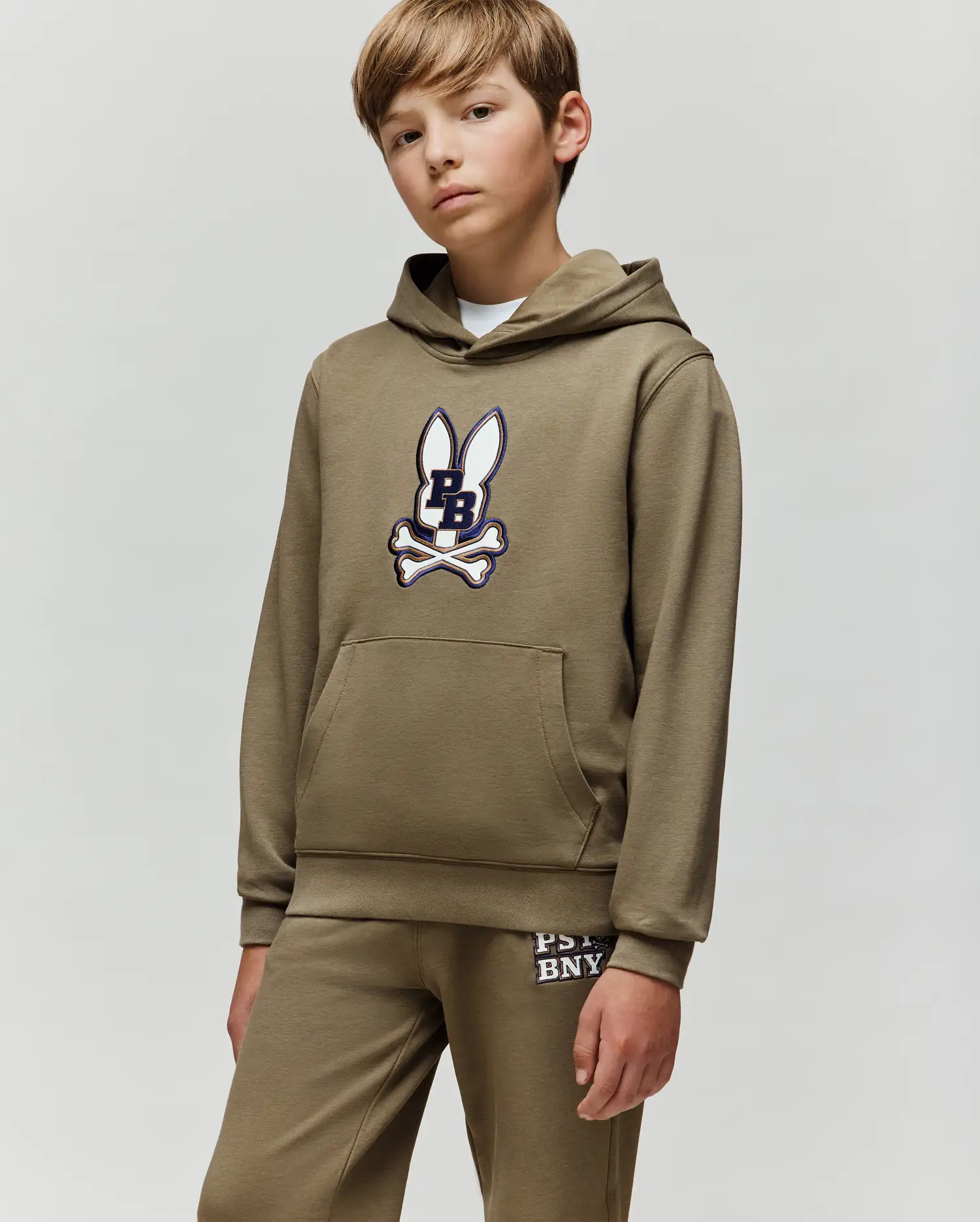 KIDS WADE CORD PATCH HOODIE - KT0500031