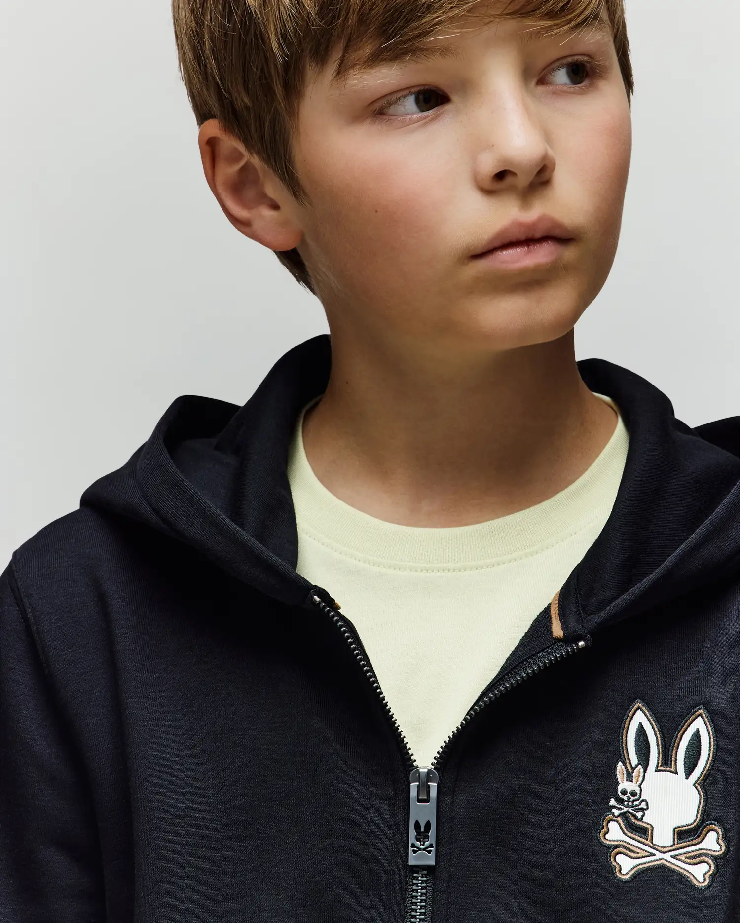 KIDS WADE CORD PATCH ZIP HOODIE - KT0500016 - Image 2
