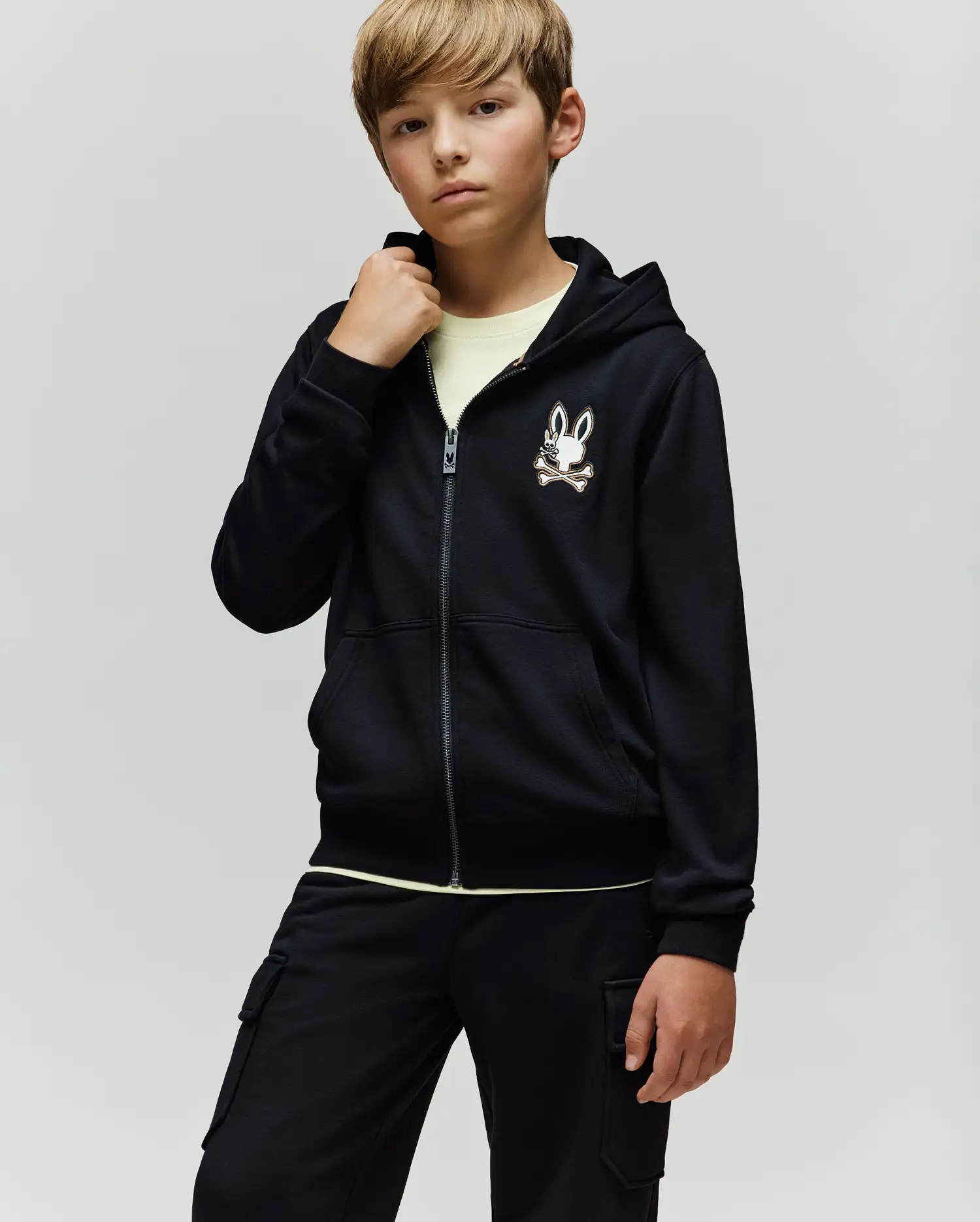 KIDS WADE CORD PATCH ZIP HOODIE - KT0500016 - Image 3