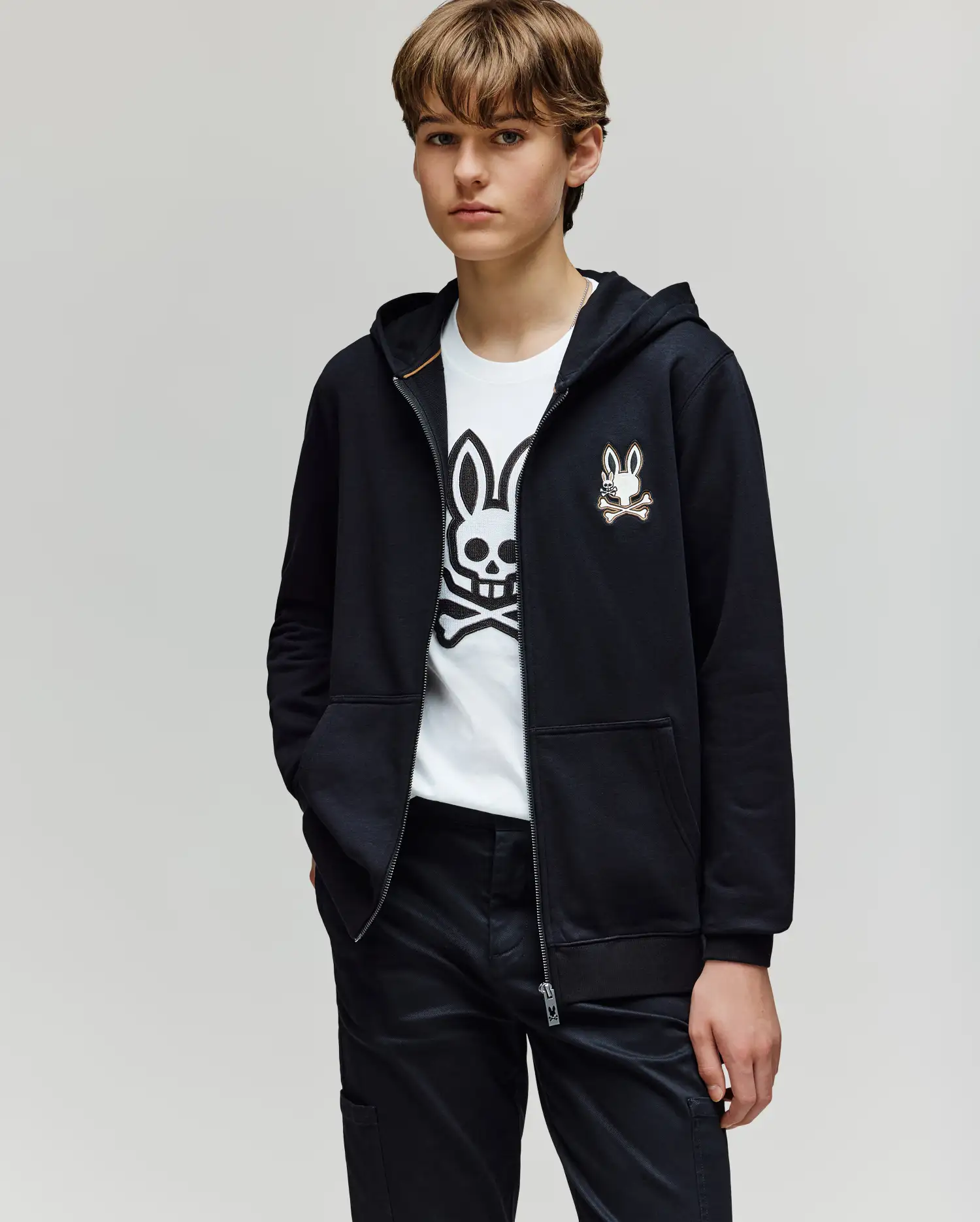 KIDS WADE CORD PATCH ZIP HOODIE - KT0500016 - Image 7