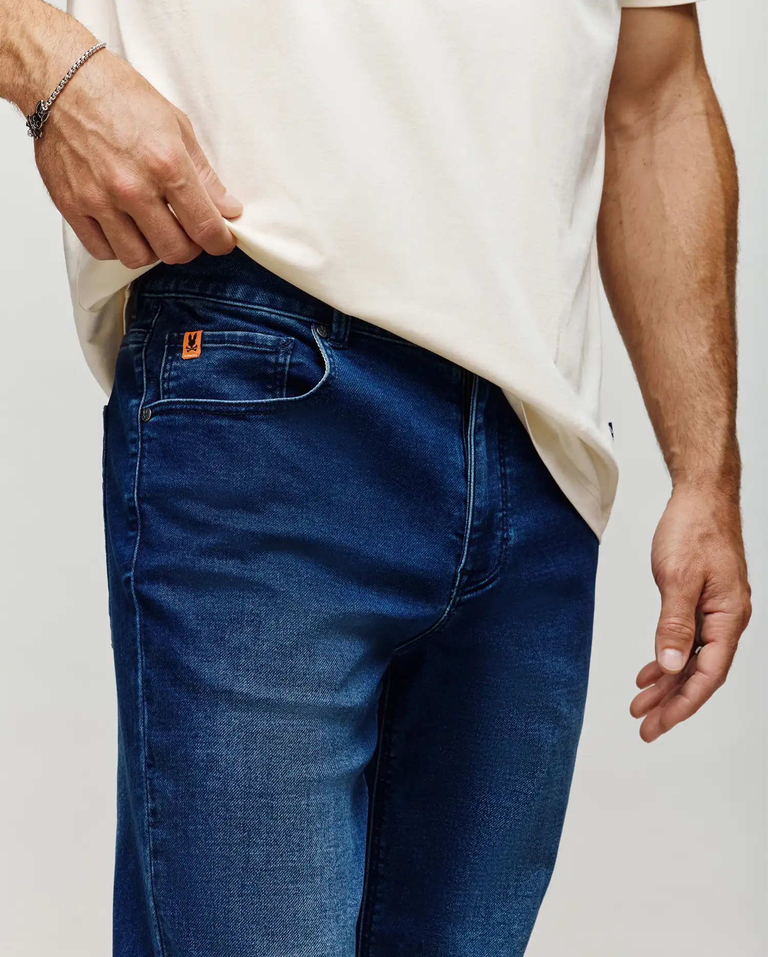 MENS ACE KNIT STRAIGHT LEG DENIM PANT 32 L - MB0600012 - Image 3