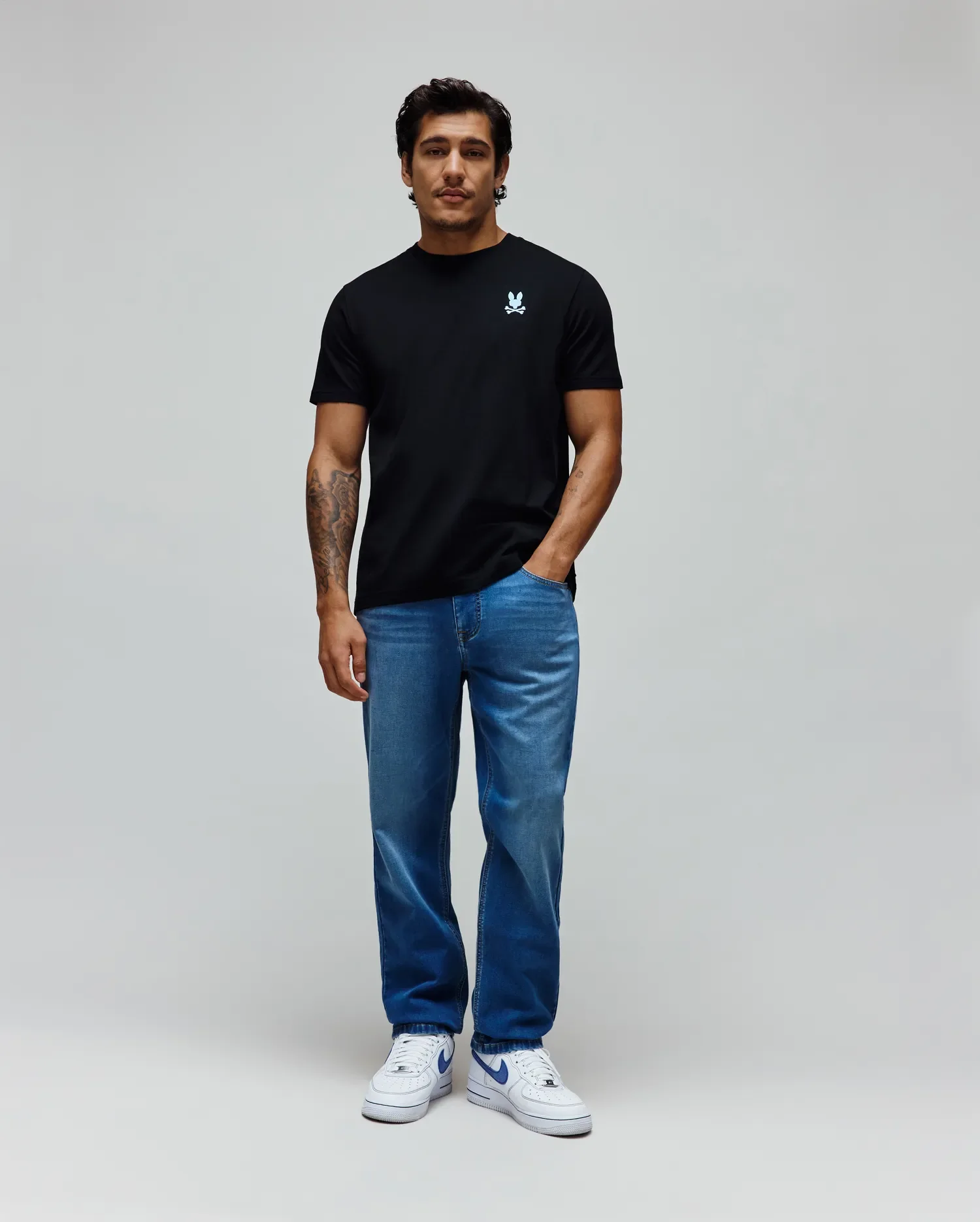 MENS ACE KNIT STRAIGHT LEG DENIM PANT 32 L - MB0600034 - Image 5
