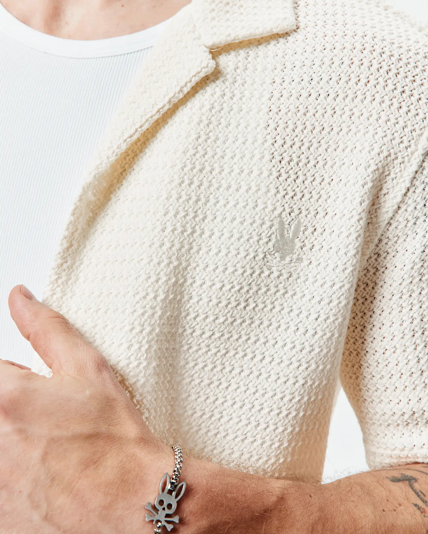 MENS ACHILLE CROCHET SHIRT - MT0300169 - Image 3