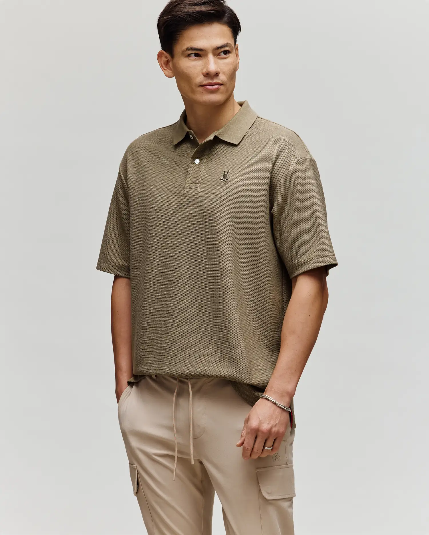 MENS BENNY OVERSIZED PIQUE POLO SHIRT - MT0100105