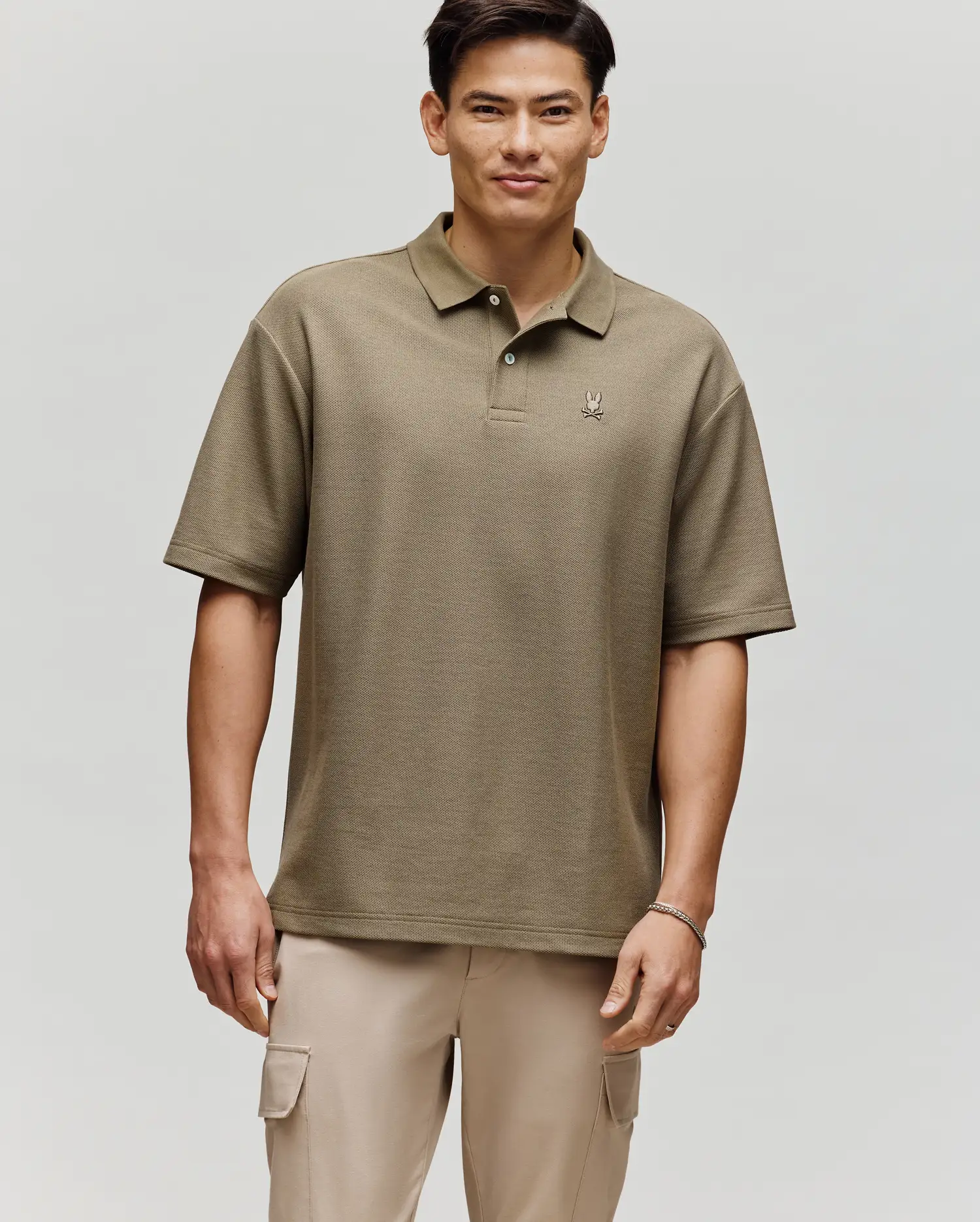 MENS BENNY OVERSIZED PIQUE POLO SHIRT - MT0100105 - Image 3