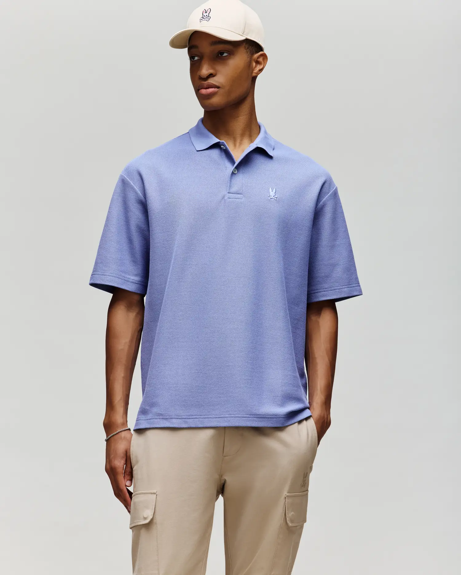 MENS BENNY OVERSIZED PIQUE POLO SHIRT - MT0100105
