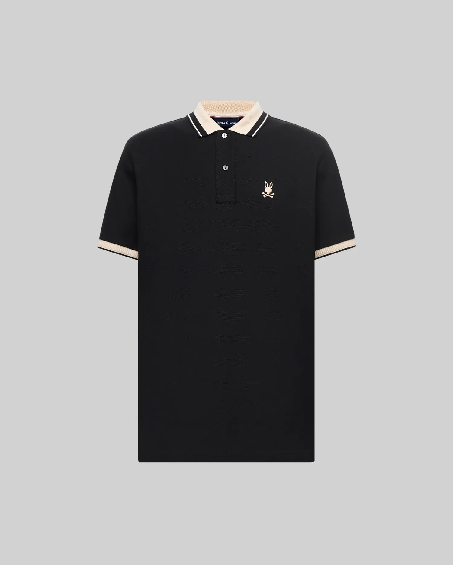 MENS BIG AND TALL INDIGO TEXTURED COLLAR PIQUE POLO - BT0100016 - Image 2