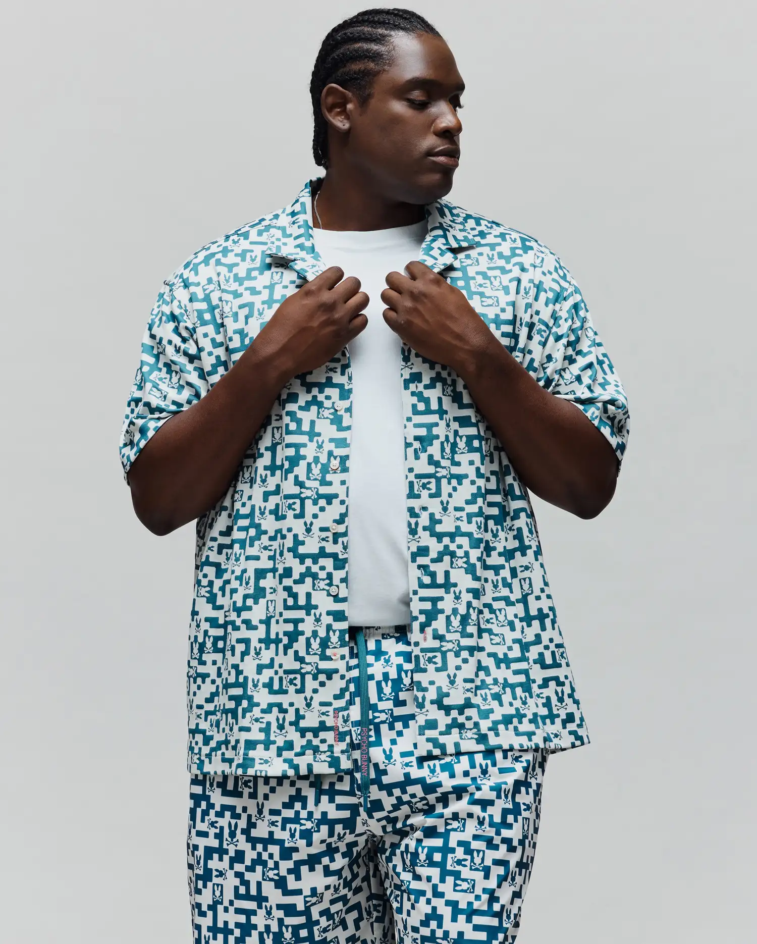 MENS BIG AND TALL JOSH JACQUARD SHIRT - BT0300004