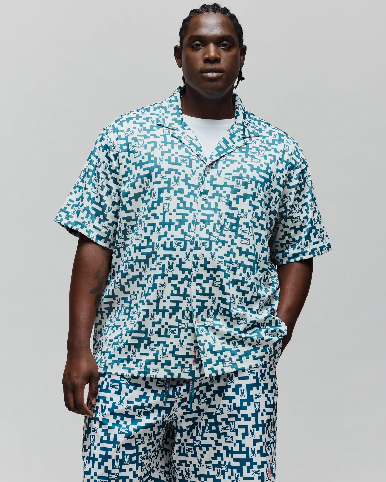 MENS BIG AND TALL JOSH JACQUARD SHIRT - BT0300004 - Image 2
