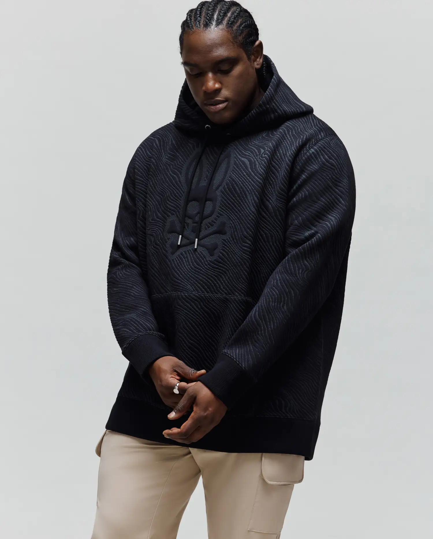 BIG AND TALL KENDRICK TEXTURED HOODIE - BT0500007 - Image 3