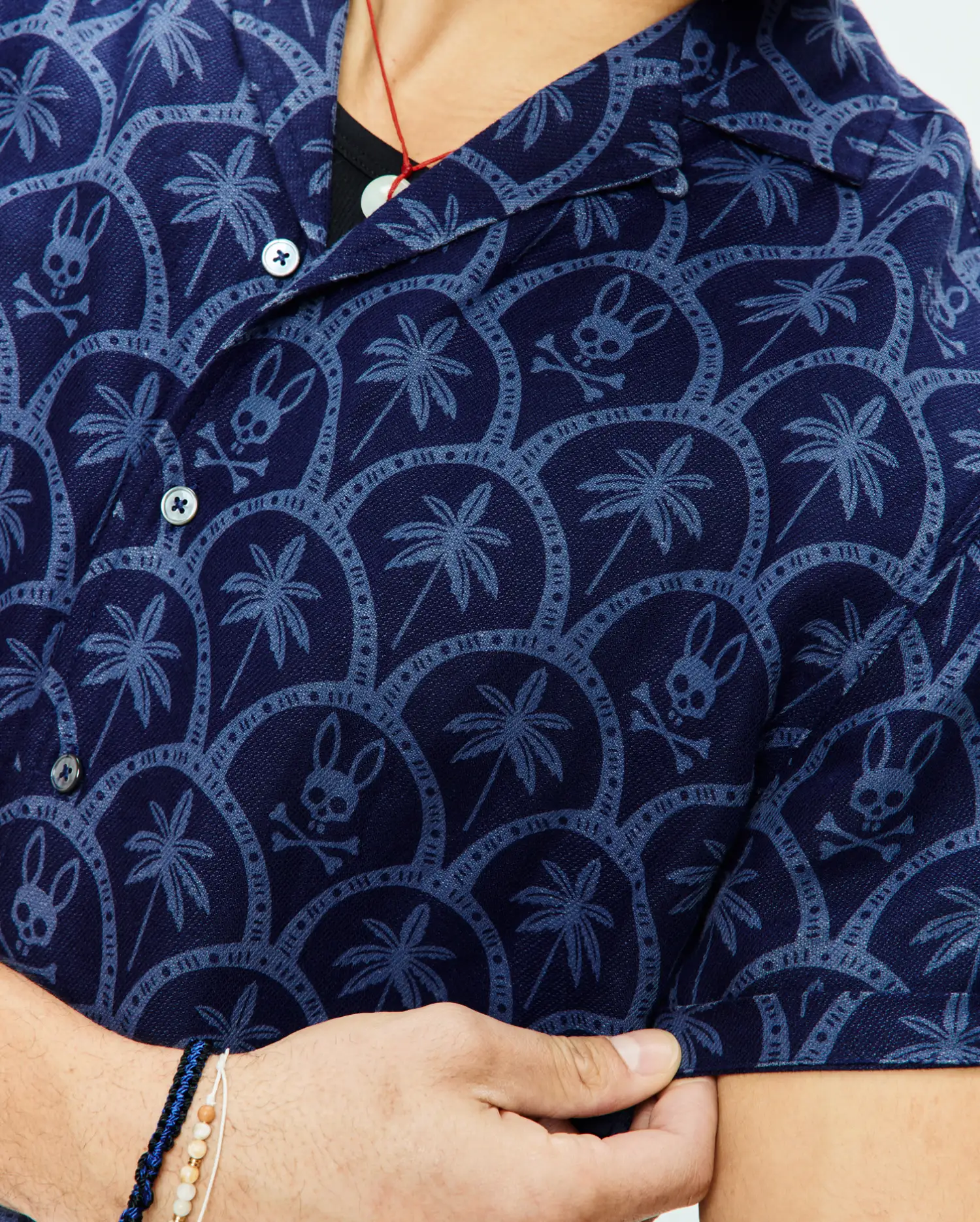 MENS BRAD ALL OVER PRINT LINEN BLEND SHIRT - MT0300133 - Image 3