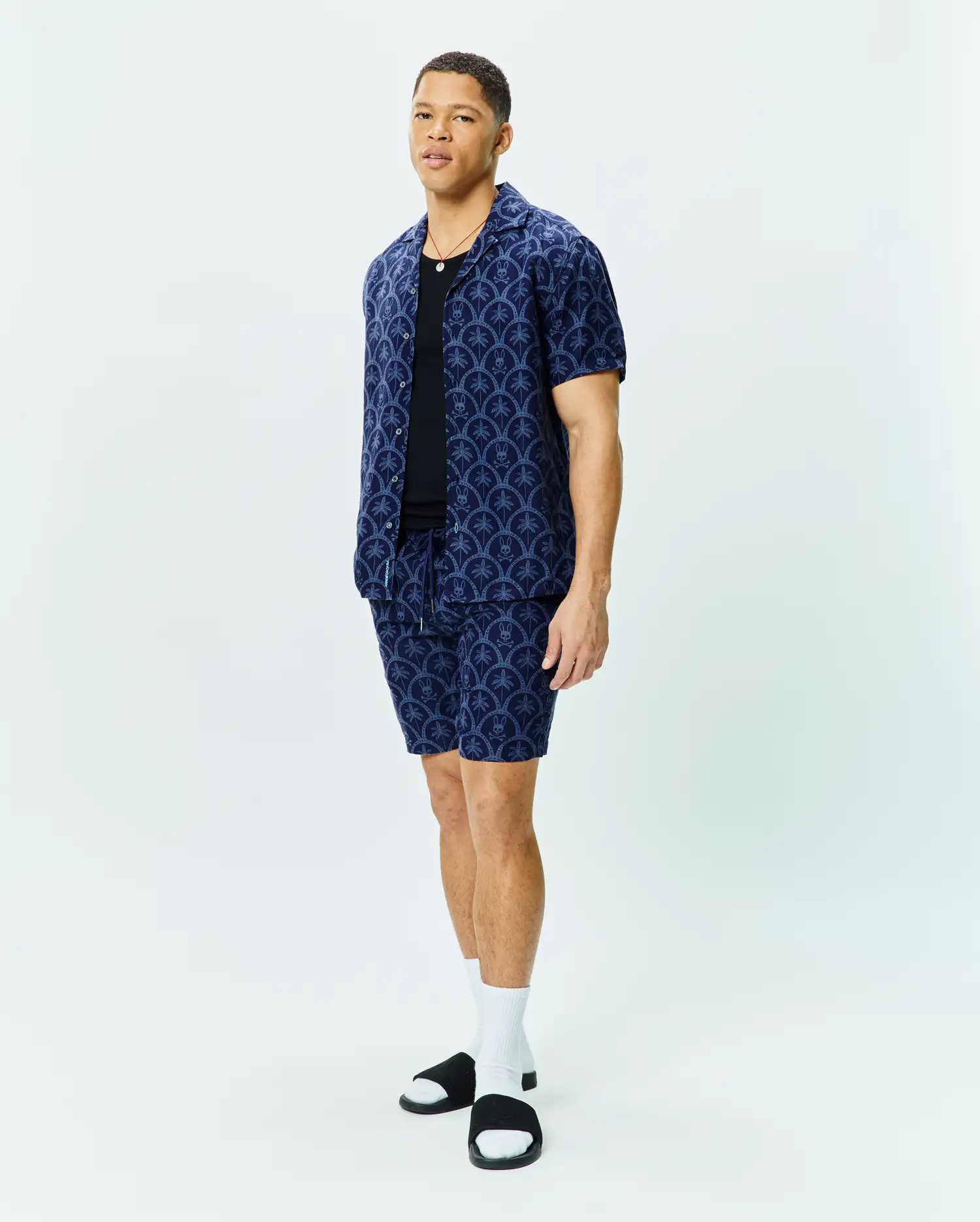 MENS BRAD ALL OVER PRINT LINEN BLEND SHIRT - MT0300133 - Image 5
