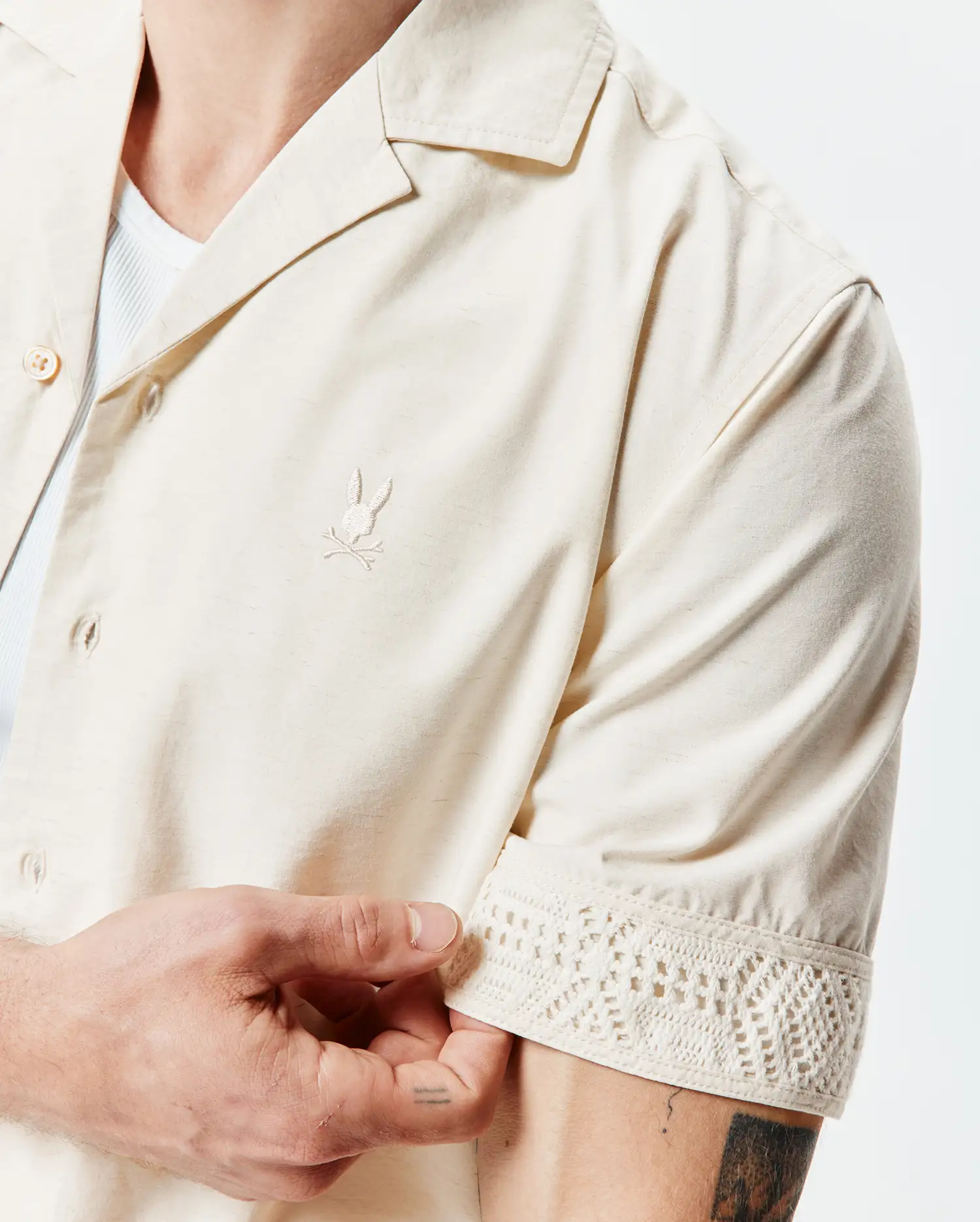 MENS BRENNAN CROCHET SHIRT - MT0300138 - Image 2