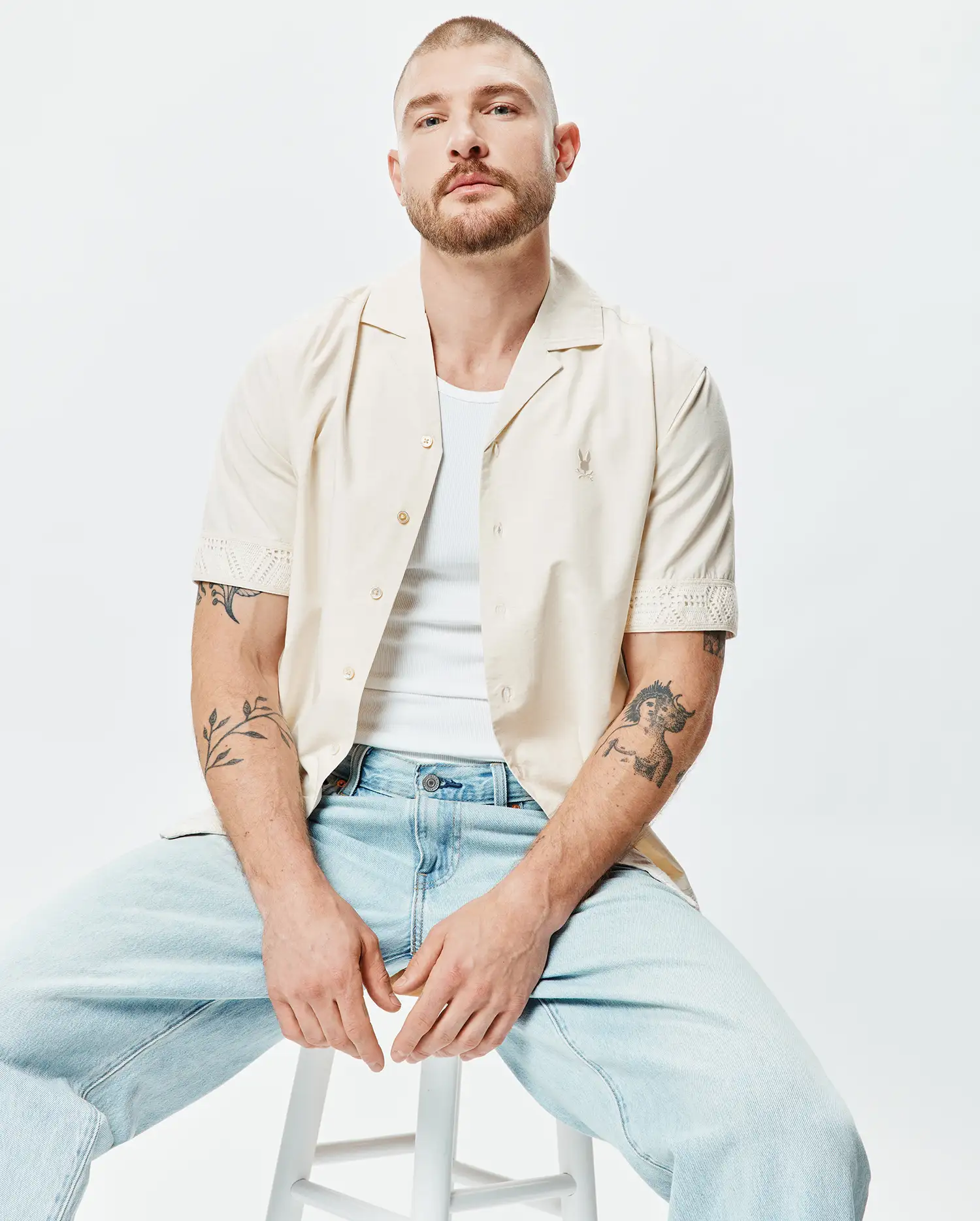 MENS BRENNAN CROCHET SHIRT - MT0300138 - Image 3
