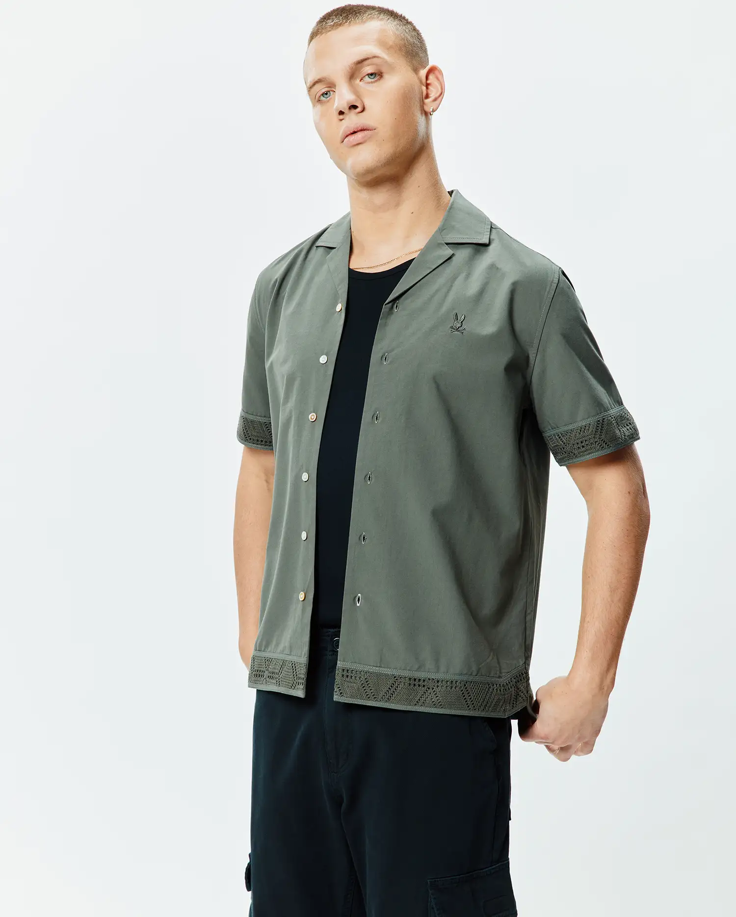 MENS BRENNAN CROCHET SHIRT - MT0300138 - Image 2