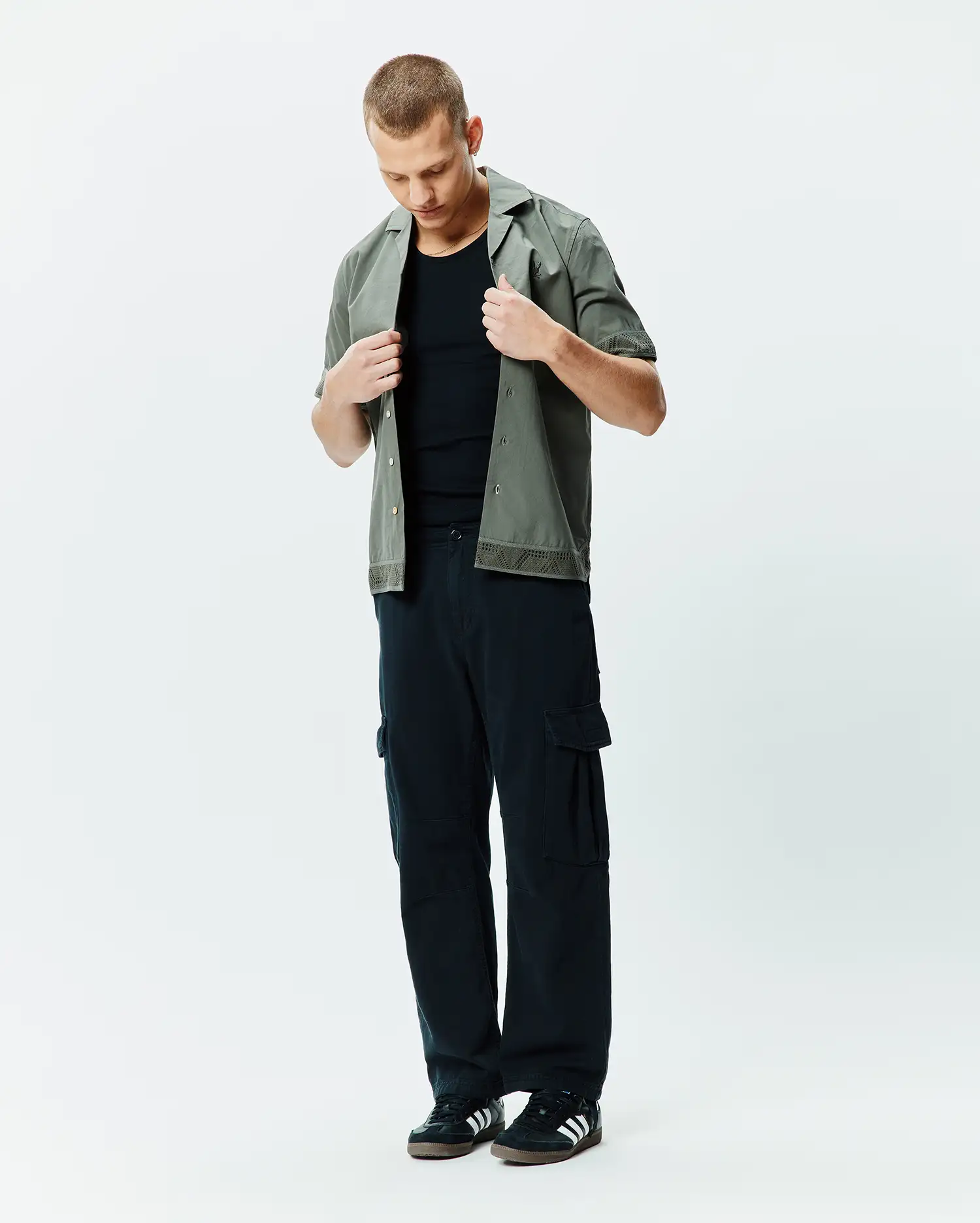 MENS BRENNAN CROCHET SHIRT - MT0300138 - Image 4