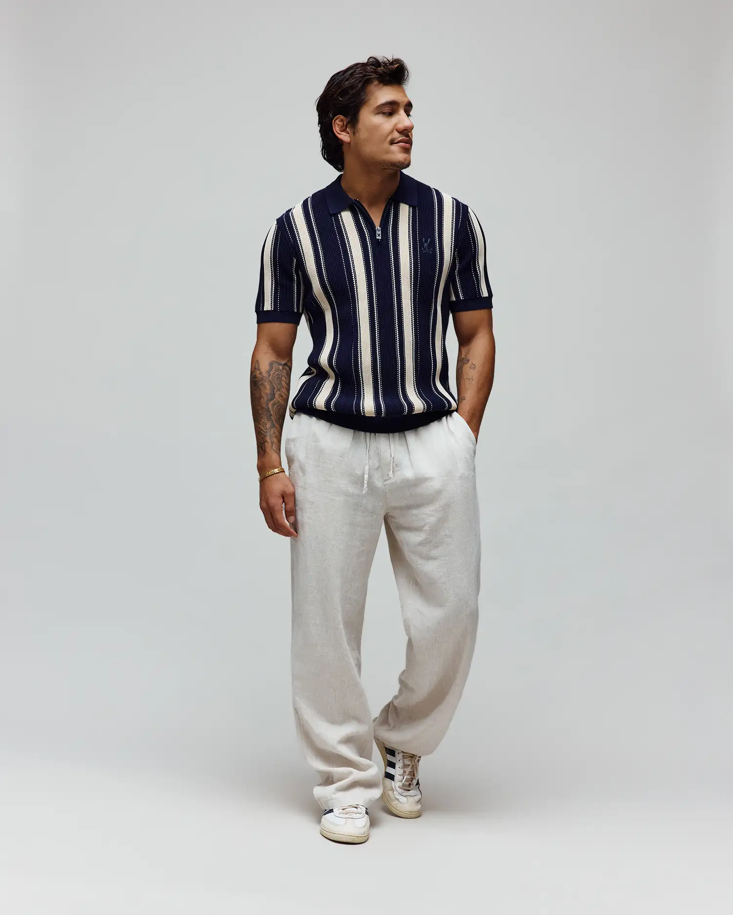 MENS CLIFF KNIT ZIP POLO - MT0100210 - Image 3