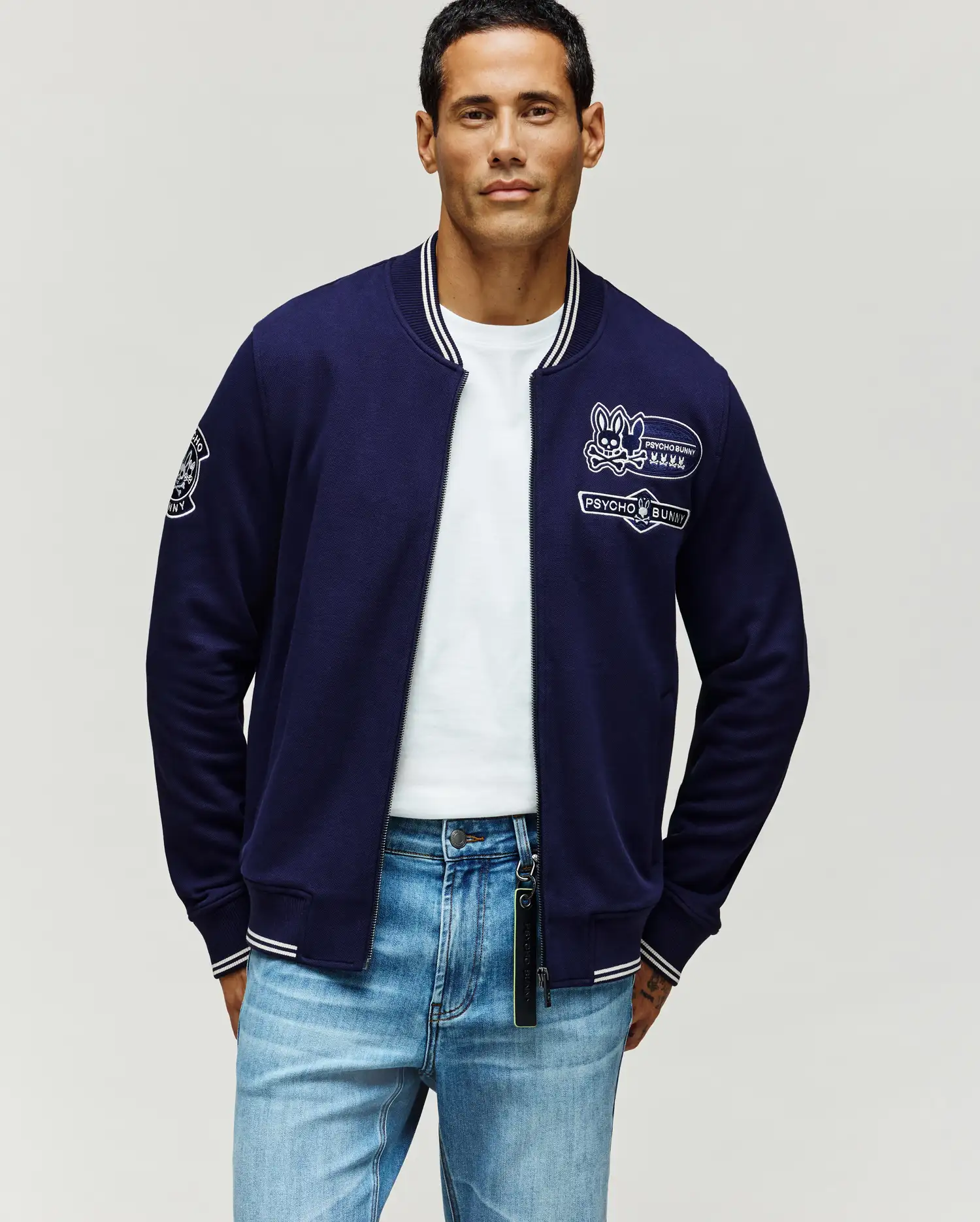 MENS DESMOND PIQUE KNIT BOMBER - MO1100018