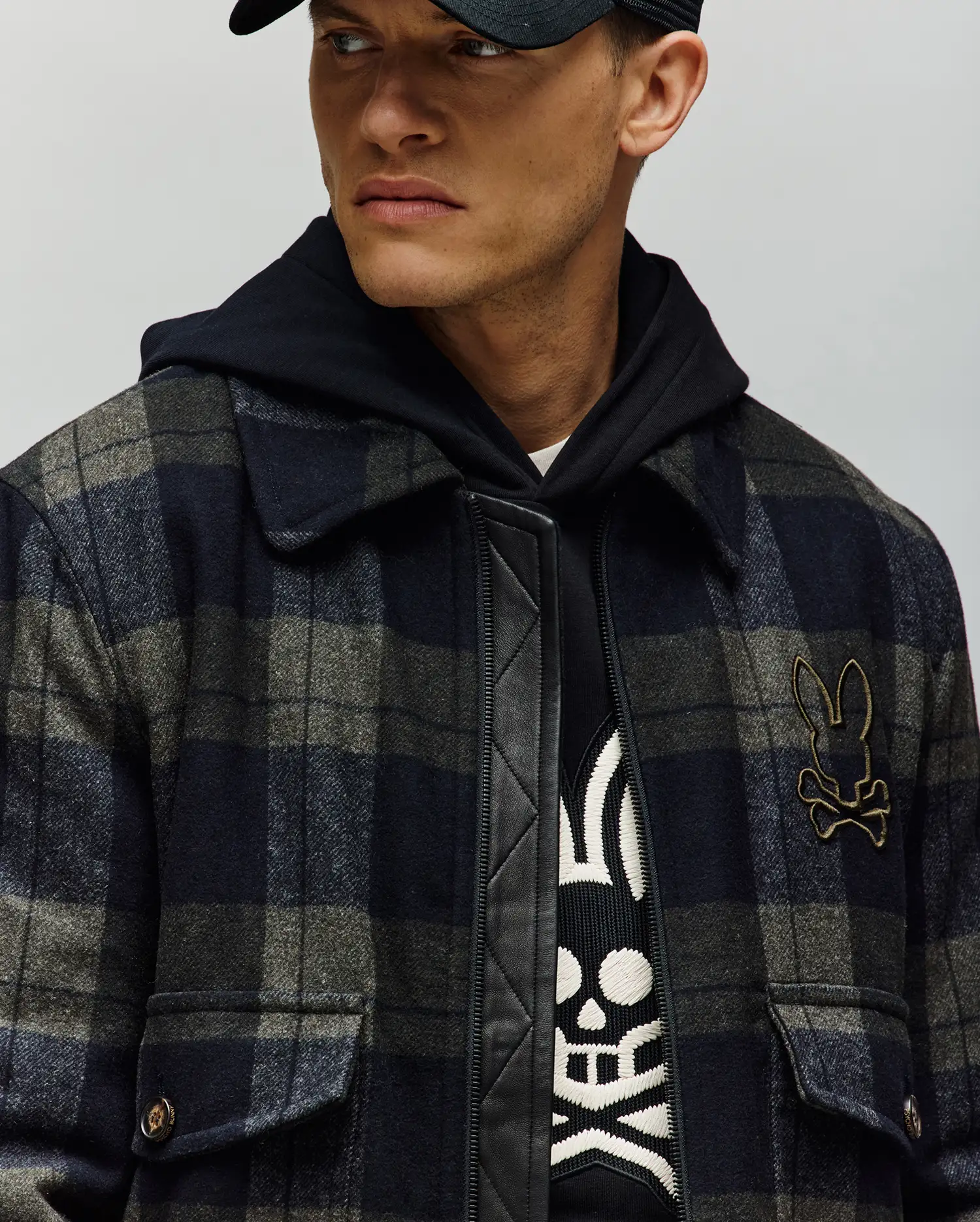 MENS GAVIN PLAID BOMBER JACKET - MO1100014 - Image 2