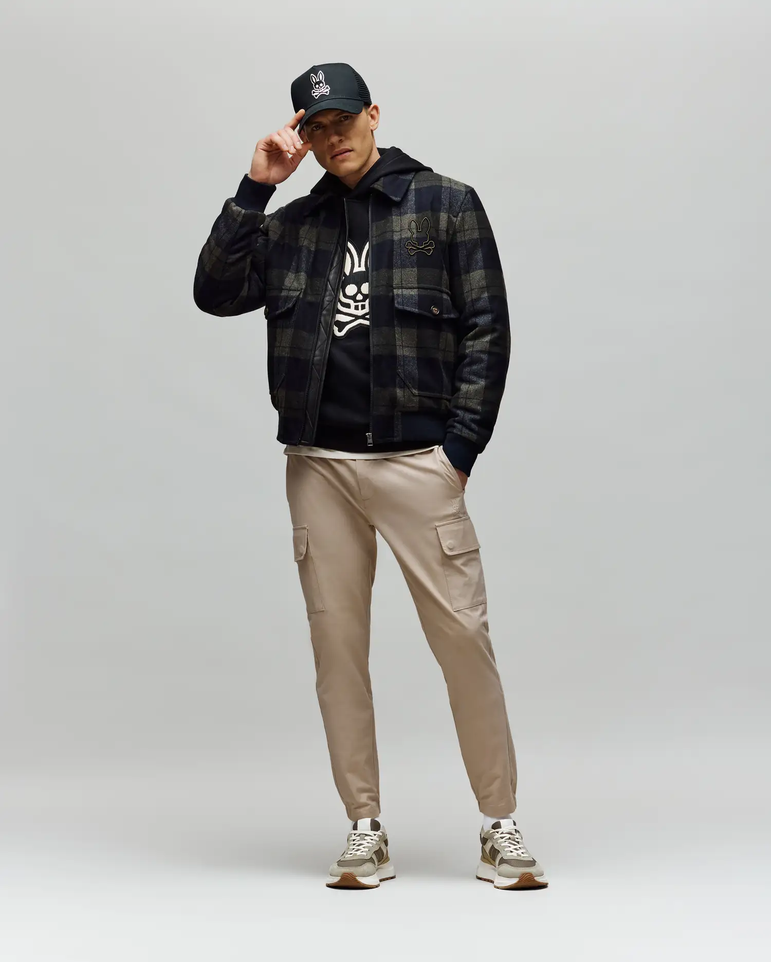 MENS GAVIN PLAID BOMBER JACKET - MO1100014 - Image 4