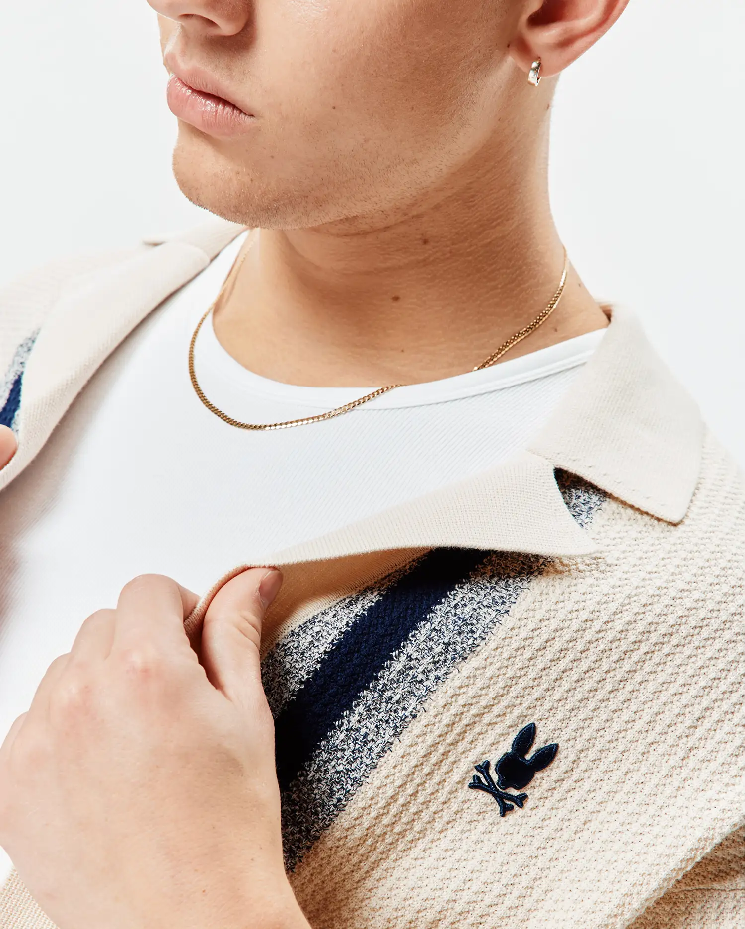 MENS GILES RELAXED FIT BORDER KNIT SHIRT - MT0300120 - Image 2
