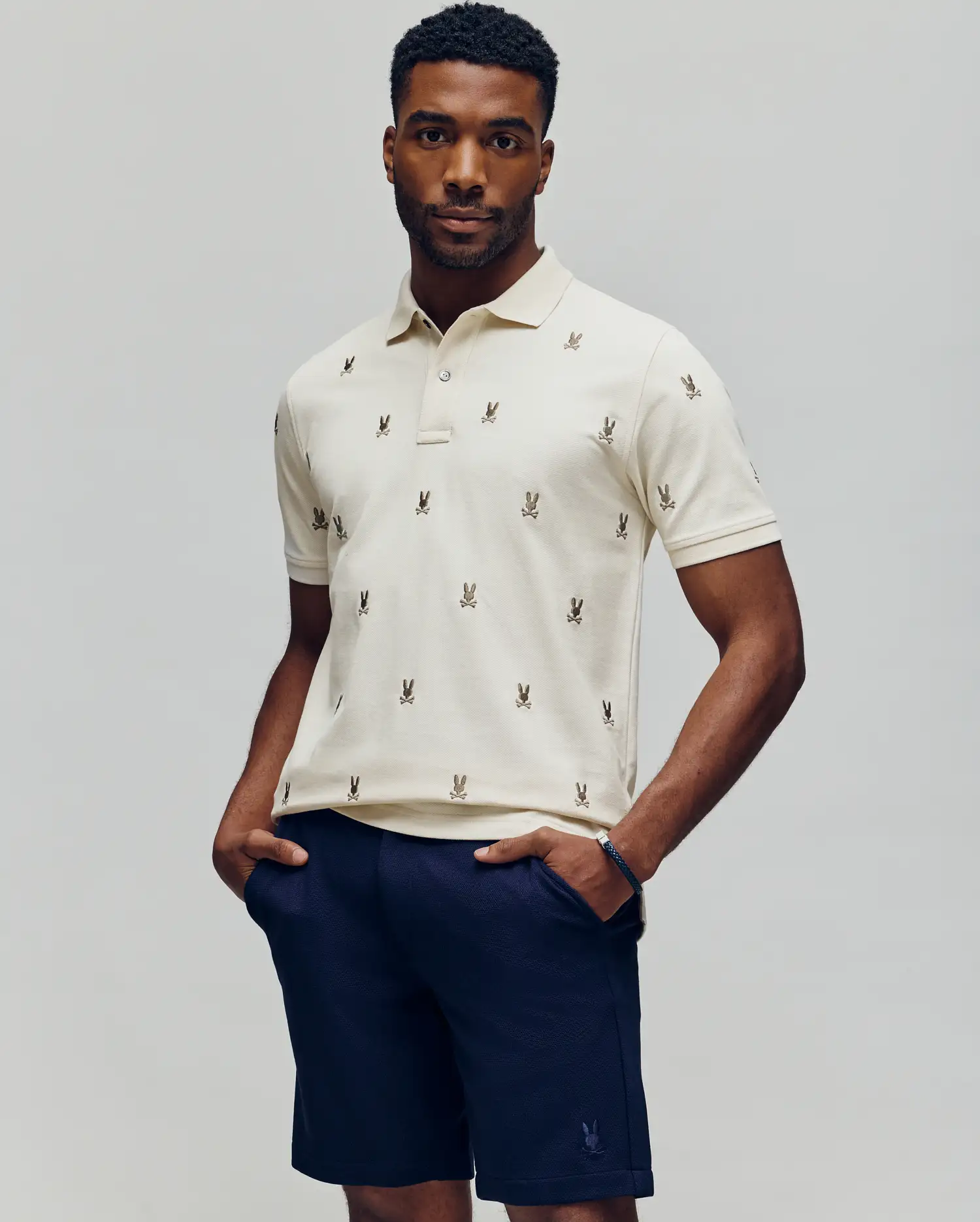 MENS HOLLAND ALL OVER BUNNY PIQUE POLO - B6K618F200 - Image 3