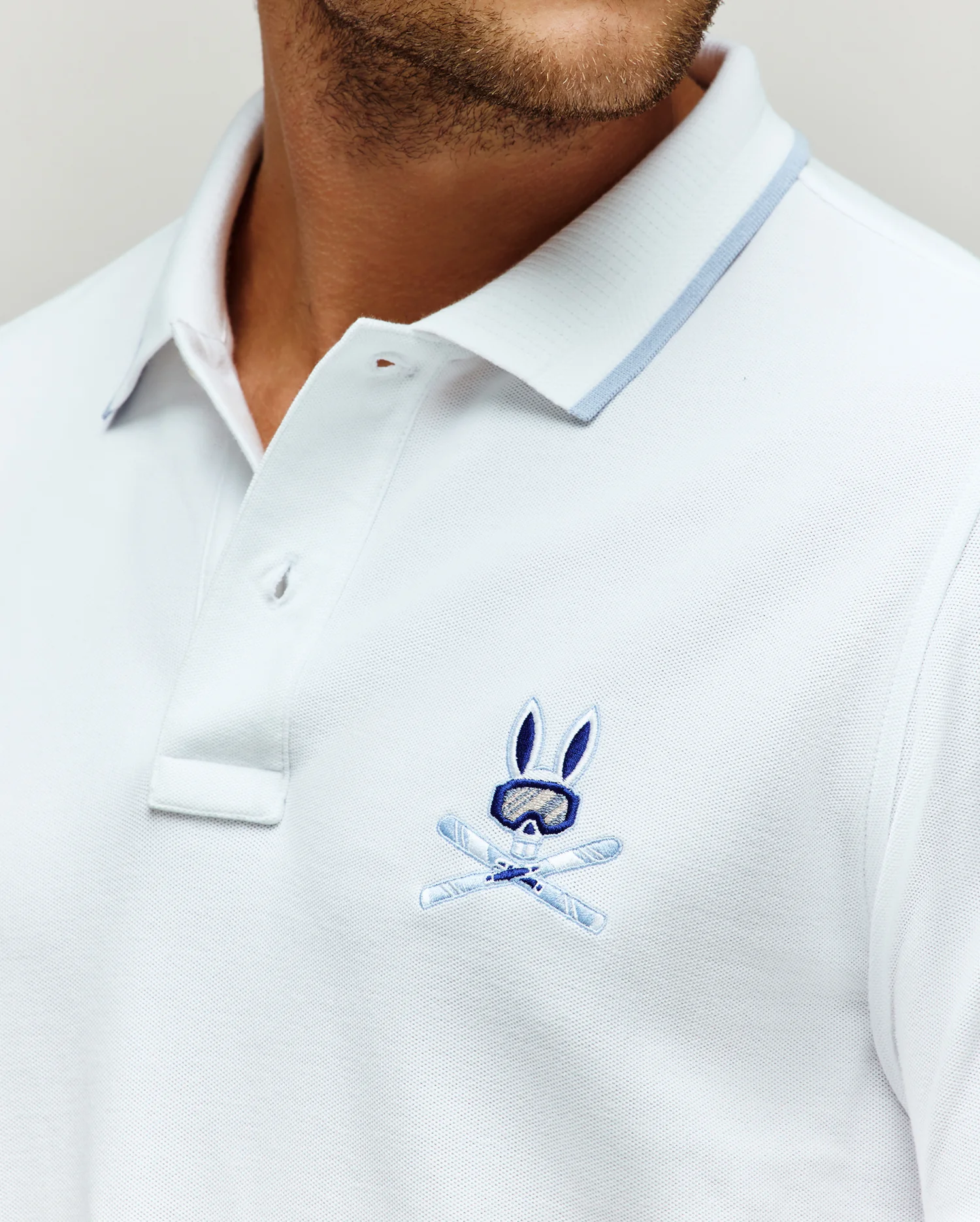 MENS INDIGO BUNNY PIQUE POLO - MT0100074 - Image 4