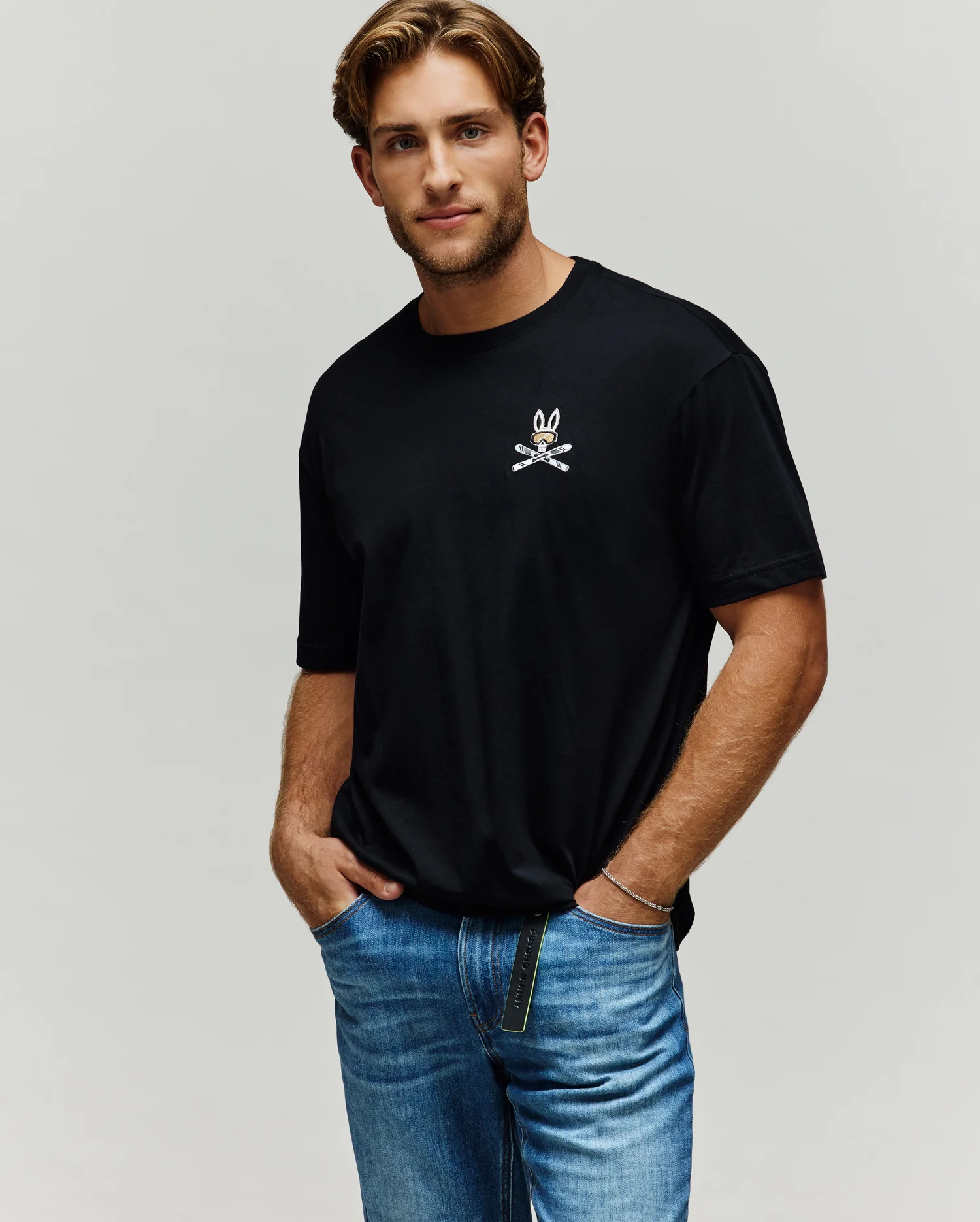 MENS INDIGO OVERSIZED FIT TEE - MT0200262 - Image 3