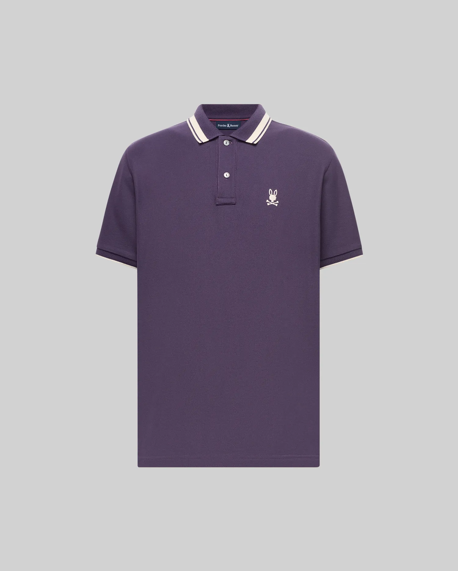 MENS INDIGO TEXTURED COLLAR PIQUE POLO - MT0100082 - Image 5