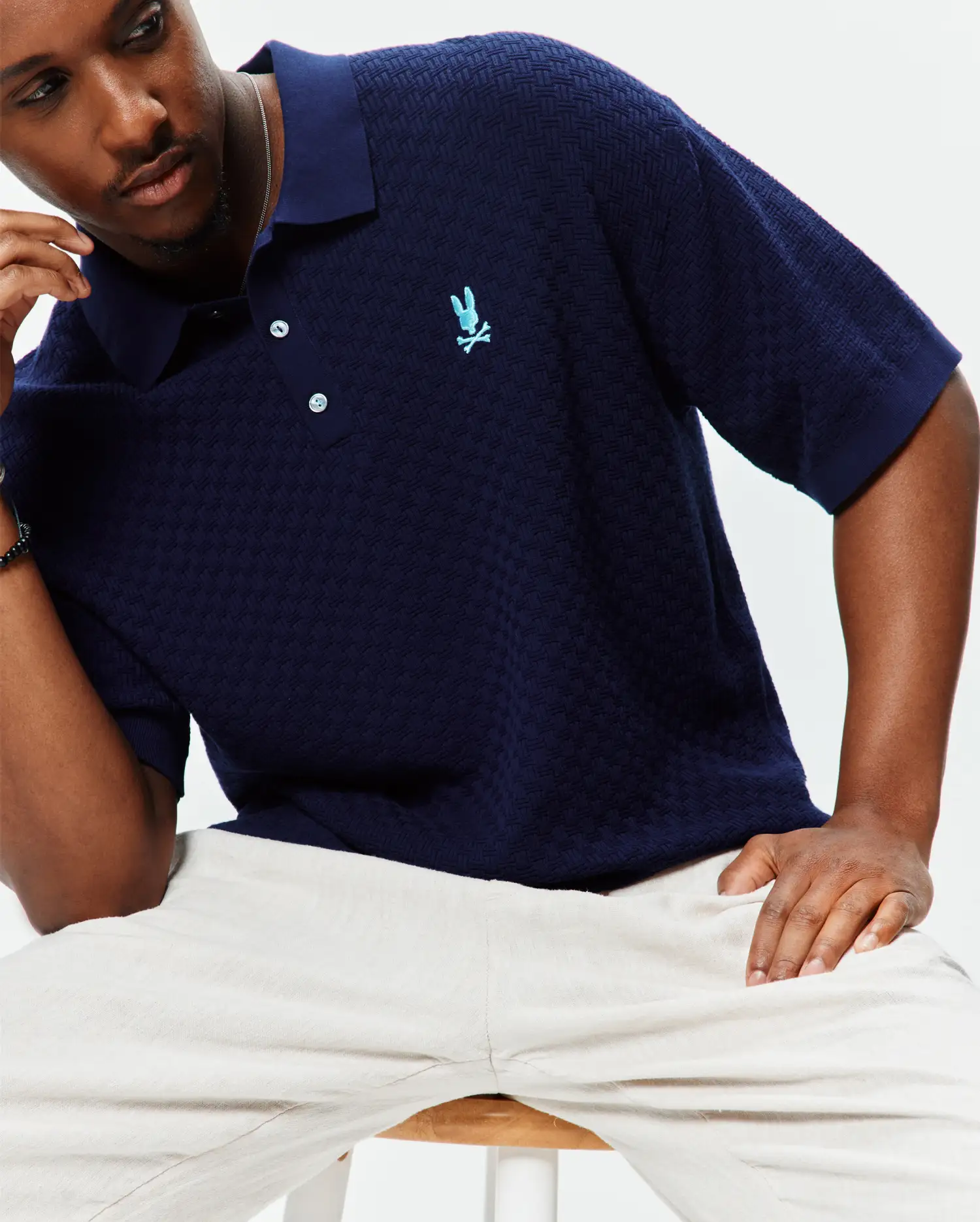 MENS JACE OVERSIZED KNIT POLO - MT0100200 - Image 3