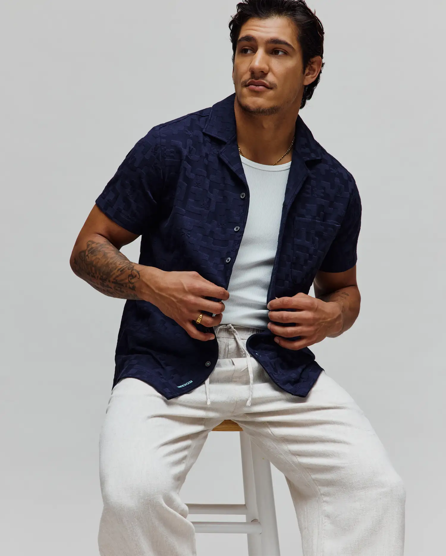 MENS JOSH JACQUARD SHIRT - MT0300071 - Image 4