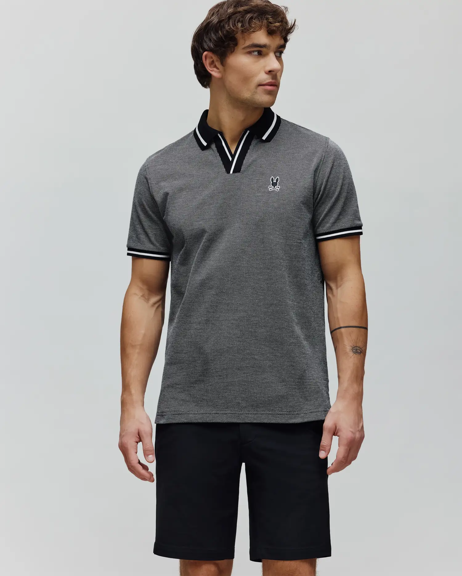 JOSIAH JOHNNY COLLAR JACQUARD POLO - MT0100234 - Image 3