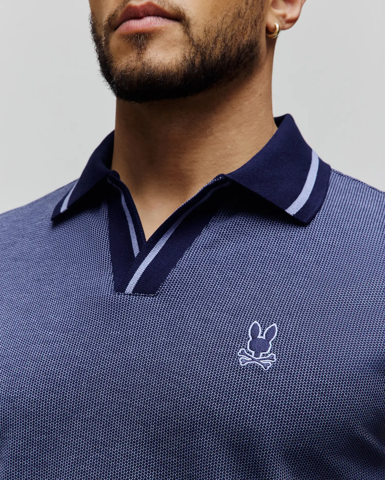 JOSIAH JOHNNY COLLAR JACQUARD POLO - MT0100234 - Image 2