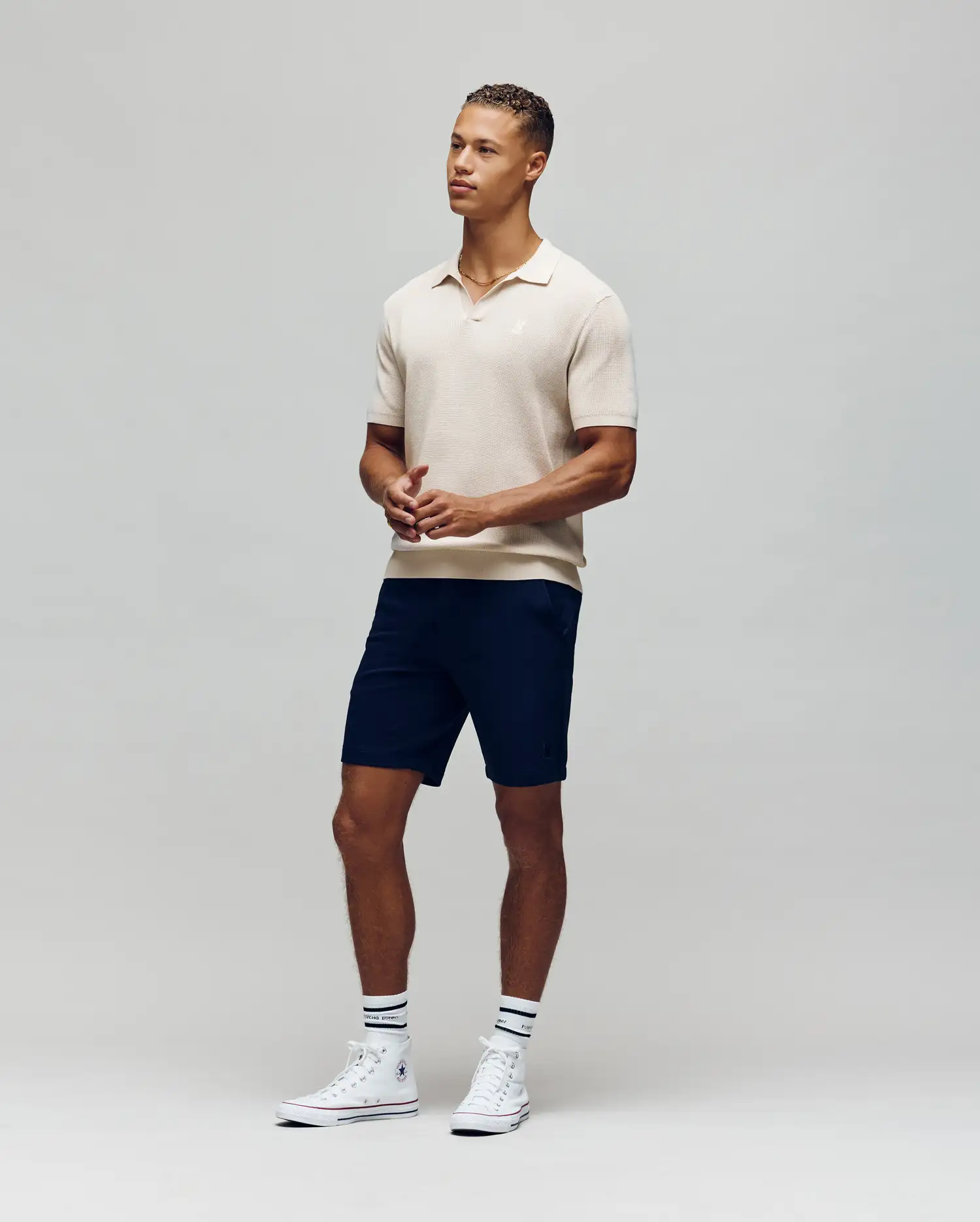 MENS LEETON KNIT POLO SHIRT - B6E562F200 - Image 3