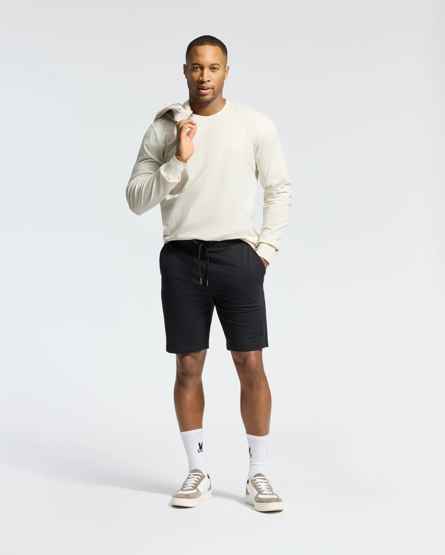 MENS LEVANZO FRENCH TERRY SWEATSHORT 8" - B6R578F200 - Image 6