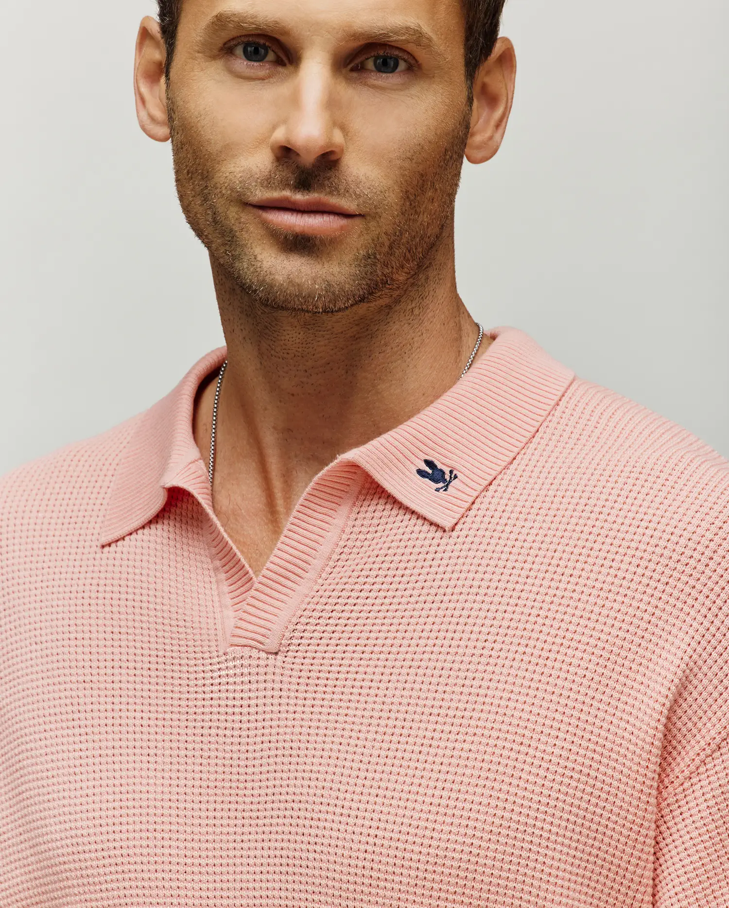 MENS LOCHLAN OVERSIZED JOHNNY COLLAR POLO - MT0100158 - Image 2