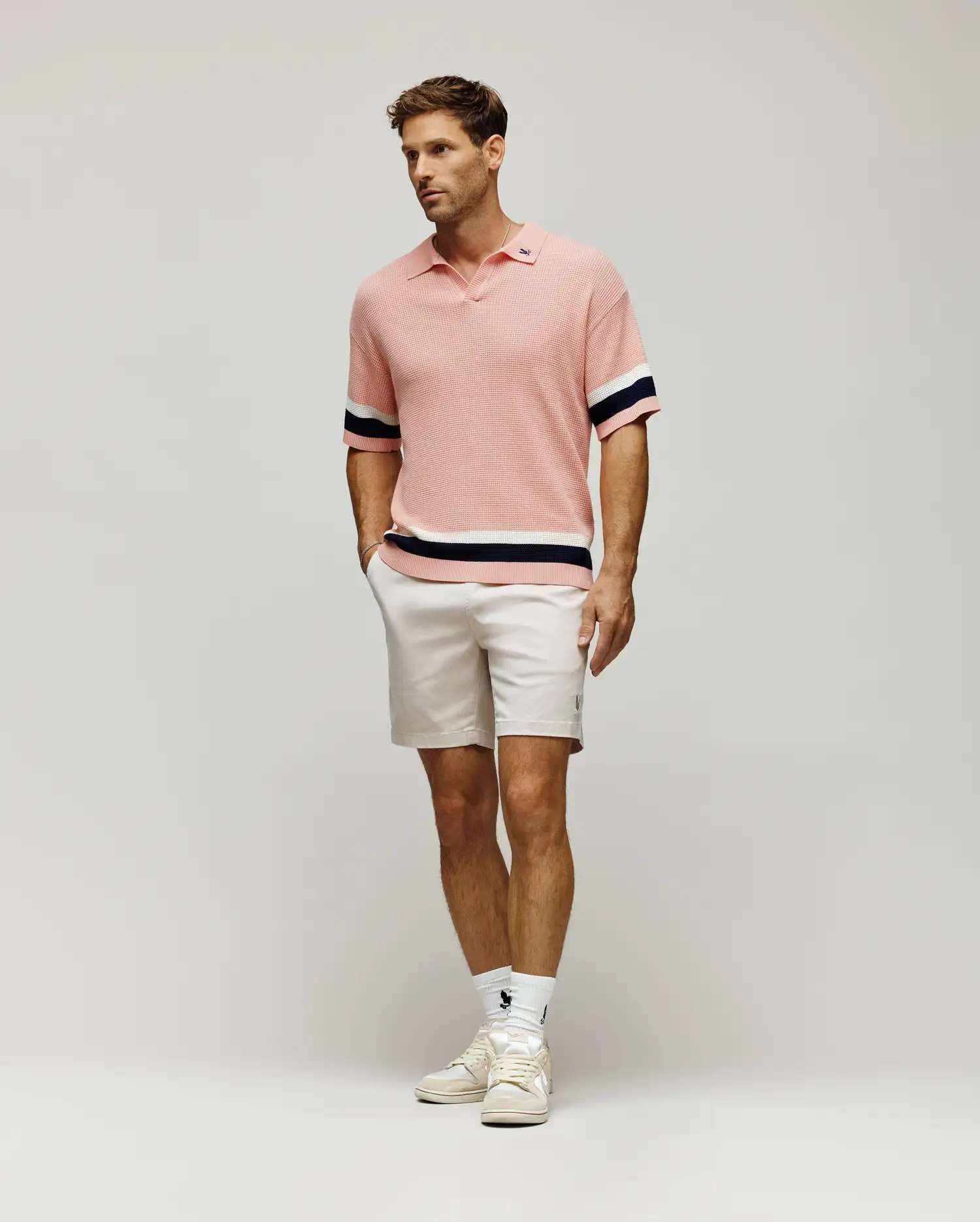 MENS LOCHLAN OVERSIZED JOHNNY COLLAR POLO - MT0100158 - Image 4