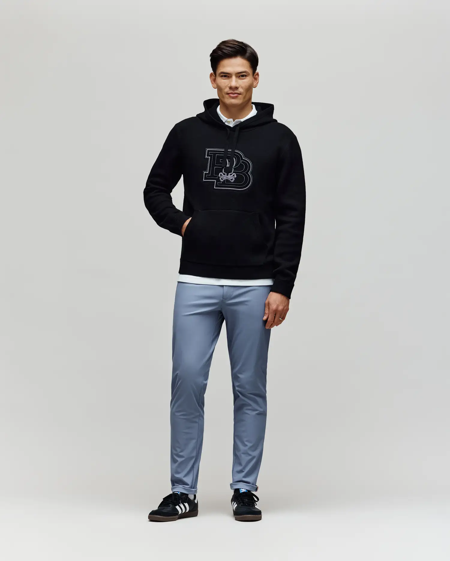 MENS MARLON TEXTURE STITCH HOODIE - MT0400046 - Image 3