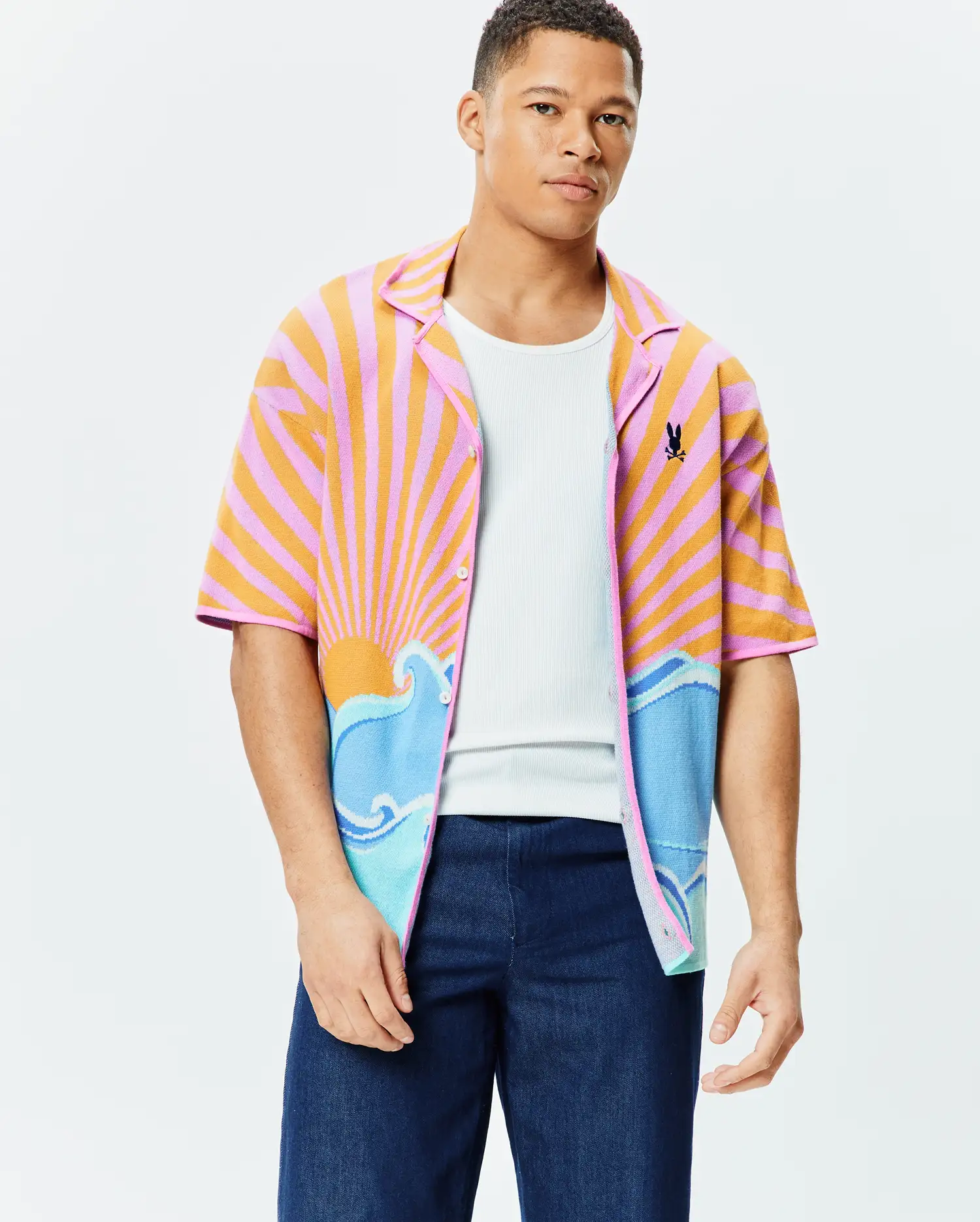 MENS RAY RELAXED FIT JACQUARD SHIRT - MT0300121 - Image 2