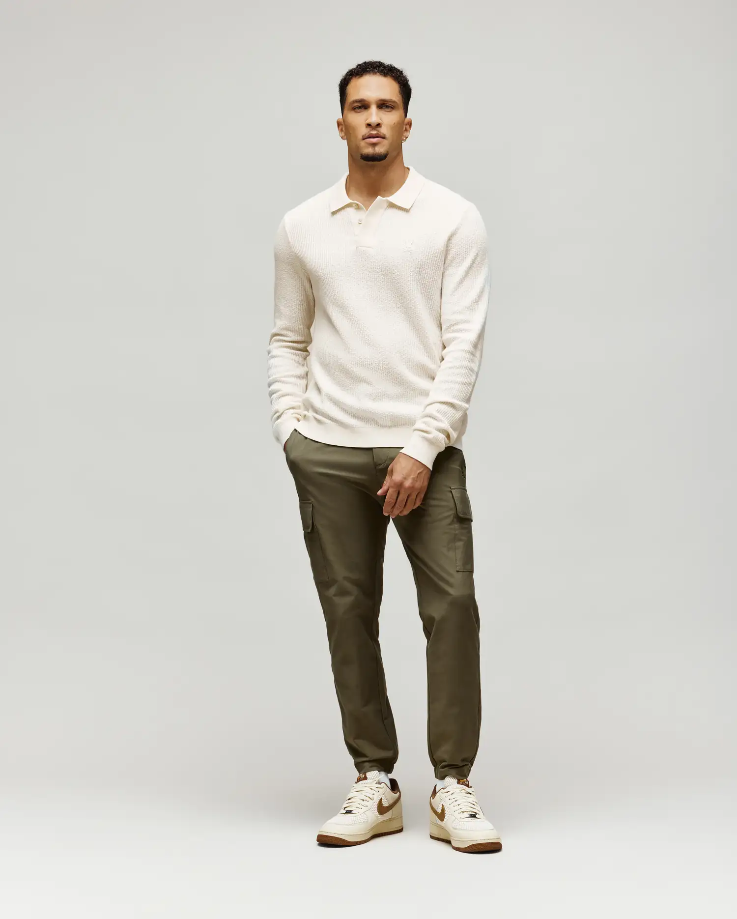 MENS ROMAN LONG SLEEVE KNIT POLO - MT0100153 - Image 4
