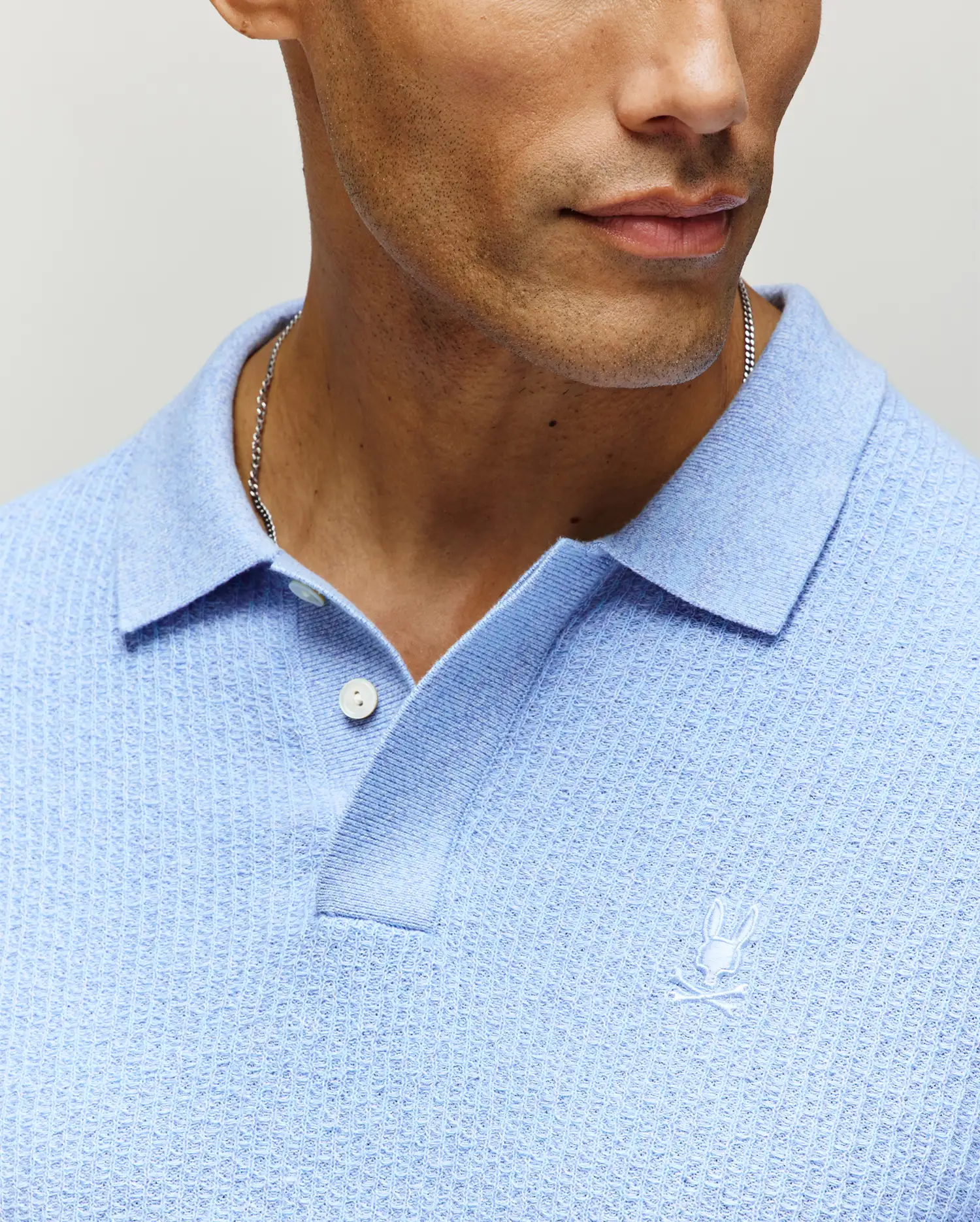 MENS ROMAN LONG SLEEVE KNIT POLO - MT0100153 - Image 2